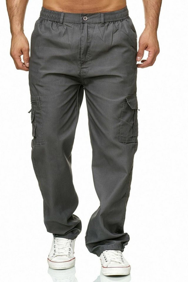 iKENNAS Cargohose HerrenFreizeit Arbeitshose Cargohose (Cargohose GF20) Grau M