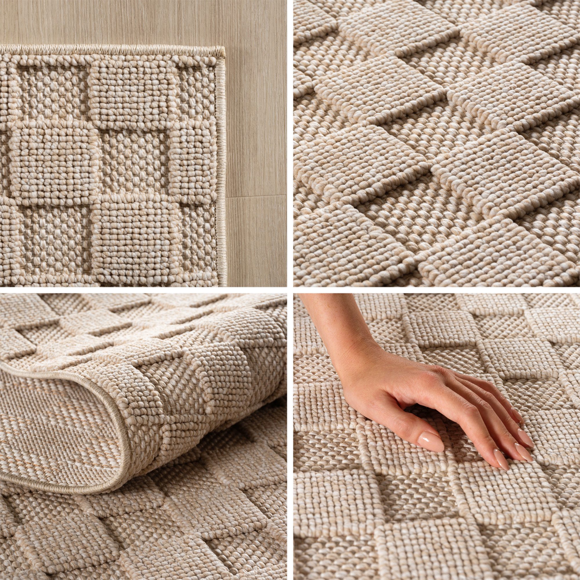Carpettex Designteppich Einfarbig Boucle Loop, Rund, günstig online kaufen