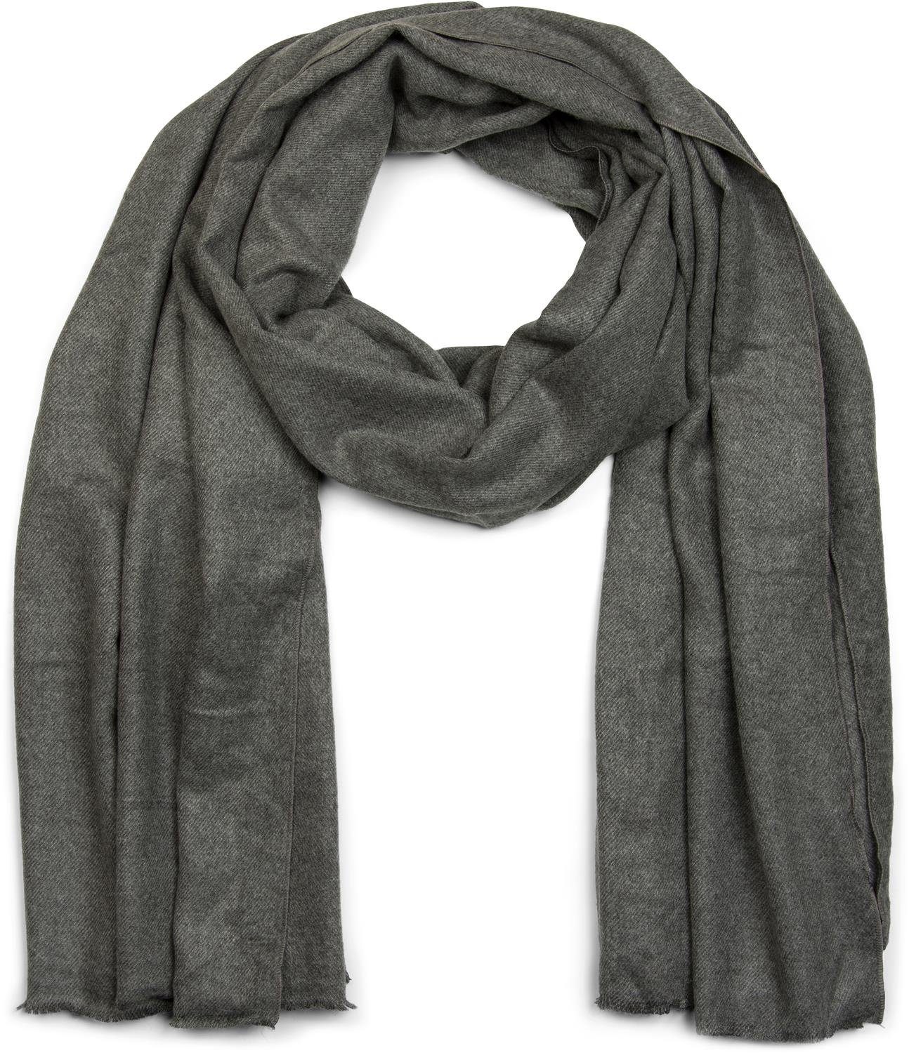 styleBREAKER Modeschal Unifarbener Schal mit Fransen, (1-St) günstig online kaufen