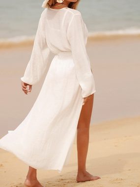 FIDDY Strandkleid Strand-Sonnenhemd hohler langer Strandrock