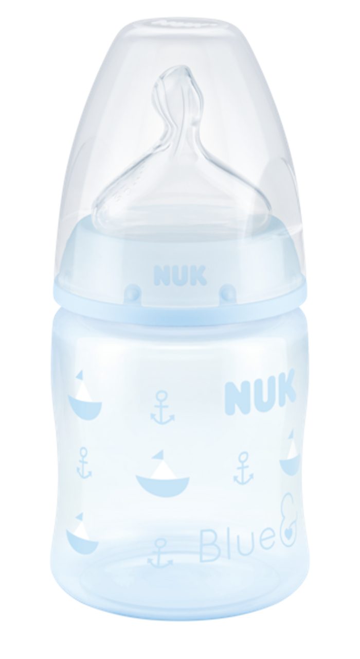 NUK Trinklernbecher NUK rose&blue First Choice+ Flasche 150ml
