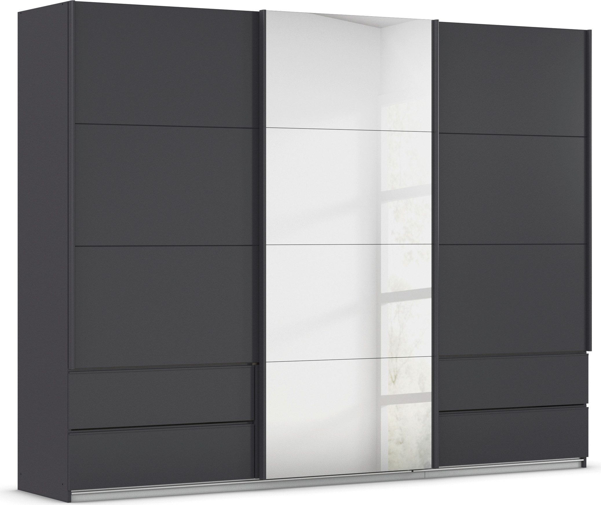 rauch Schwebetürenschrank Kleiderschrank Schrank Garderobe Wäscheschrank ELARA mit Spiegel praktische Schubladen optional farblich …