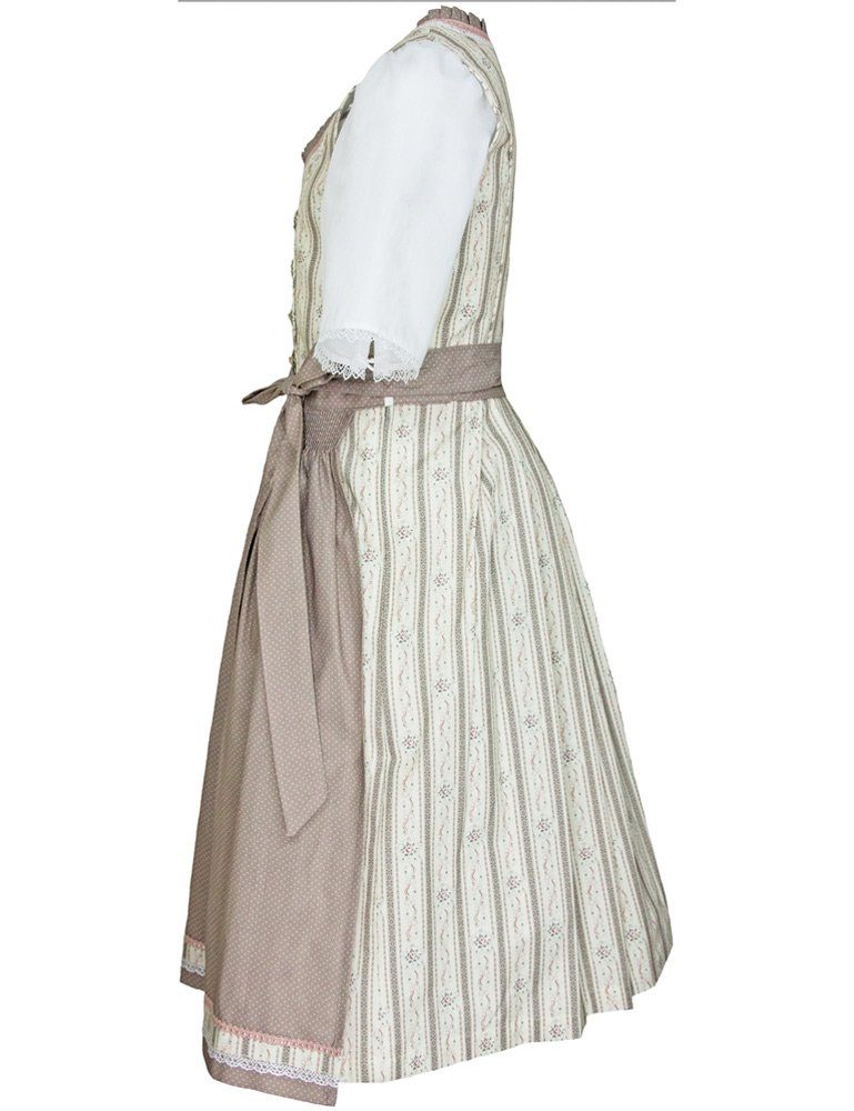 Bergweiss Trachten Dirndl für Kinder "Dorisa" 2235 - Creme / Rosa, 3-tlg. mit Bluse