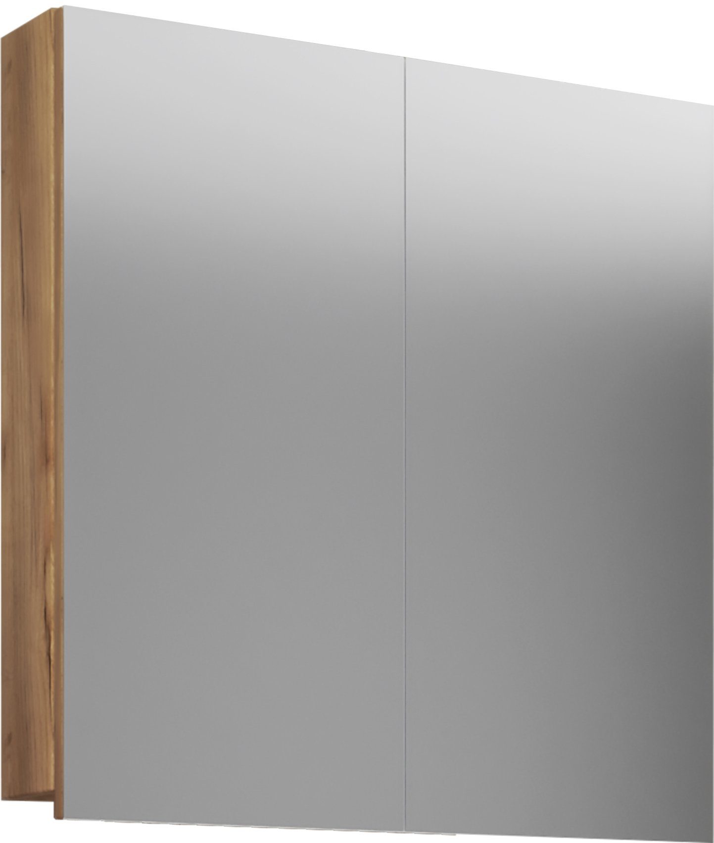 Spiegel 60 cm Badinos Spiegelschrank Badmöbel Spiegelschrank Honig-Eiche (1-St) VCM Holz