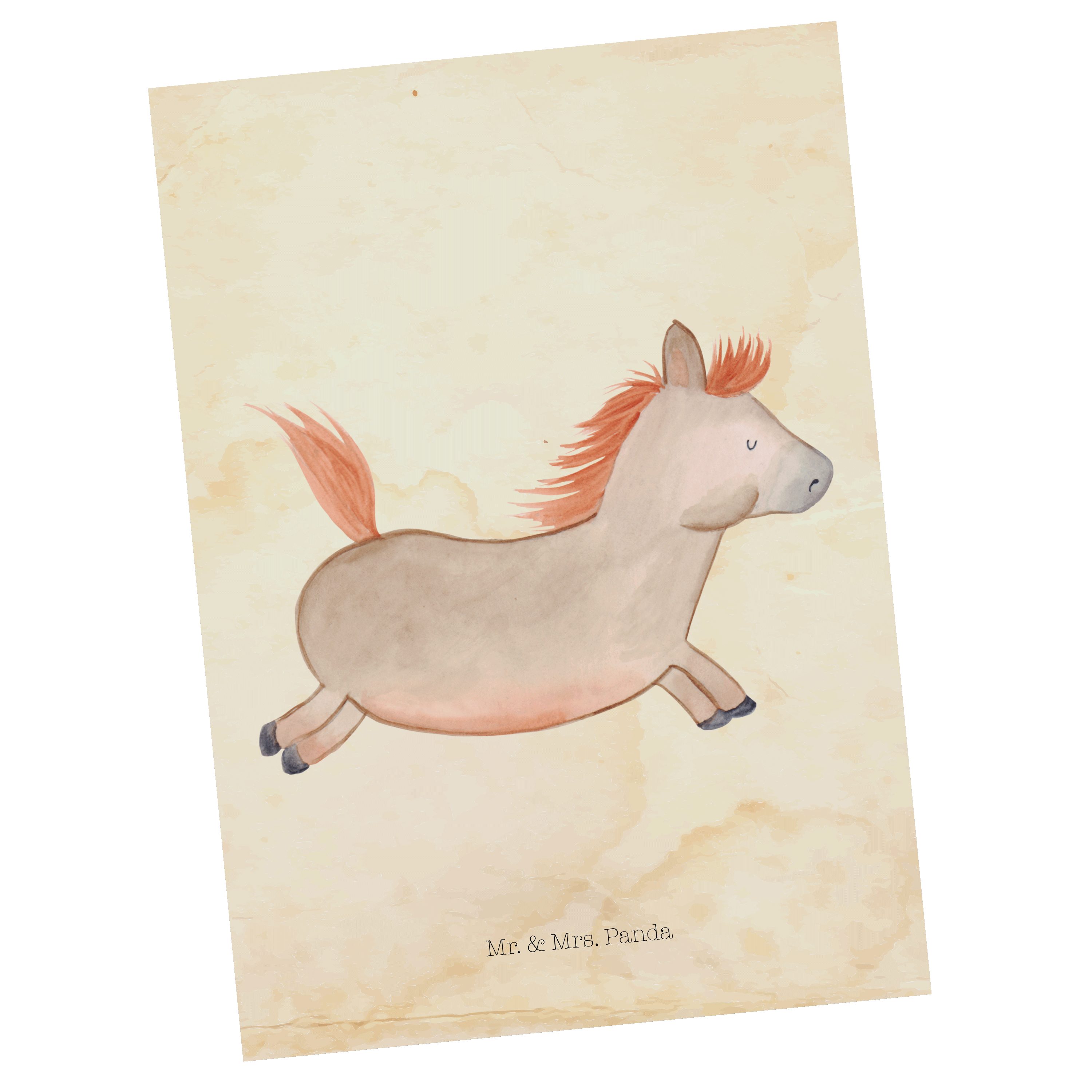 Mr. Vintage Landwirt, Panda Pferd Mrs. - Einladun springt Geschenk, Postkarte & - Geschenkkarte,