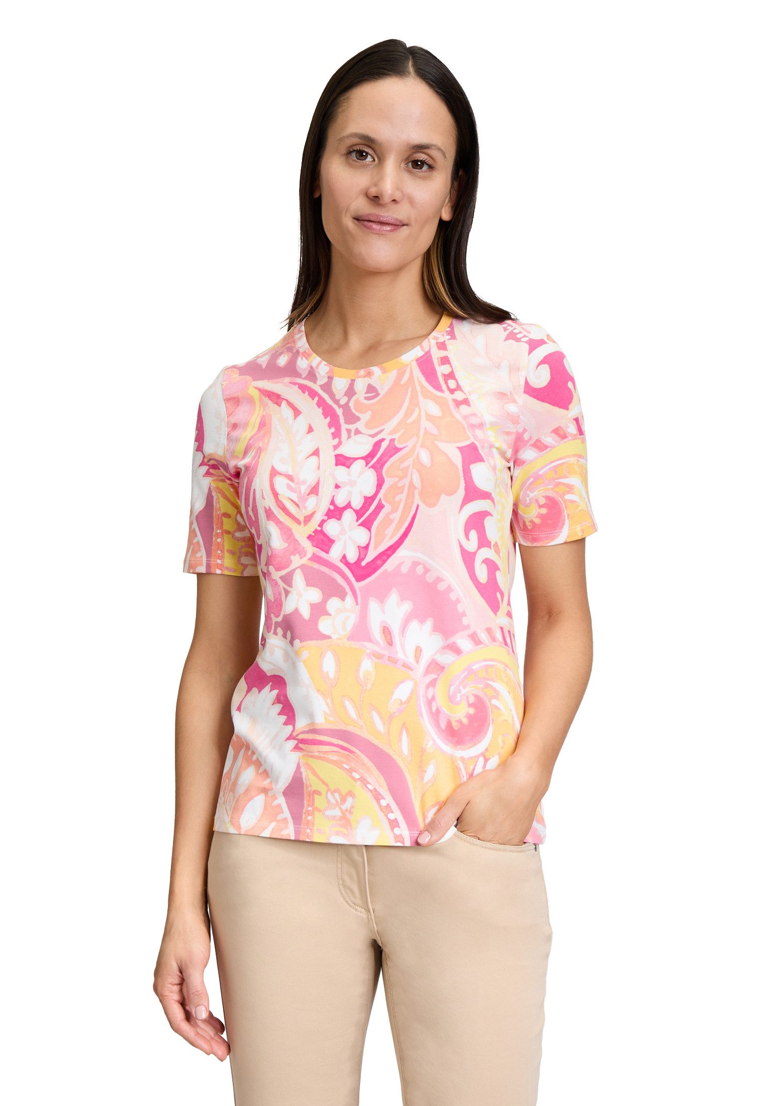Betty Barclay Kurzarmshirt Damen Basic Shirt mit Print (1-tlg) Druck günstig online kaufen
