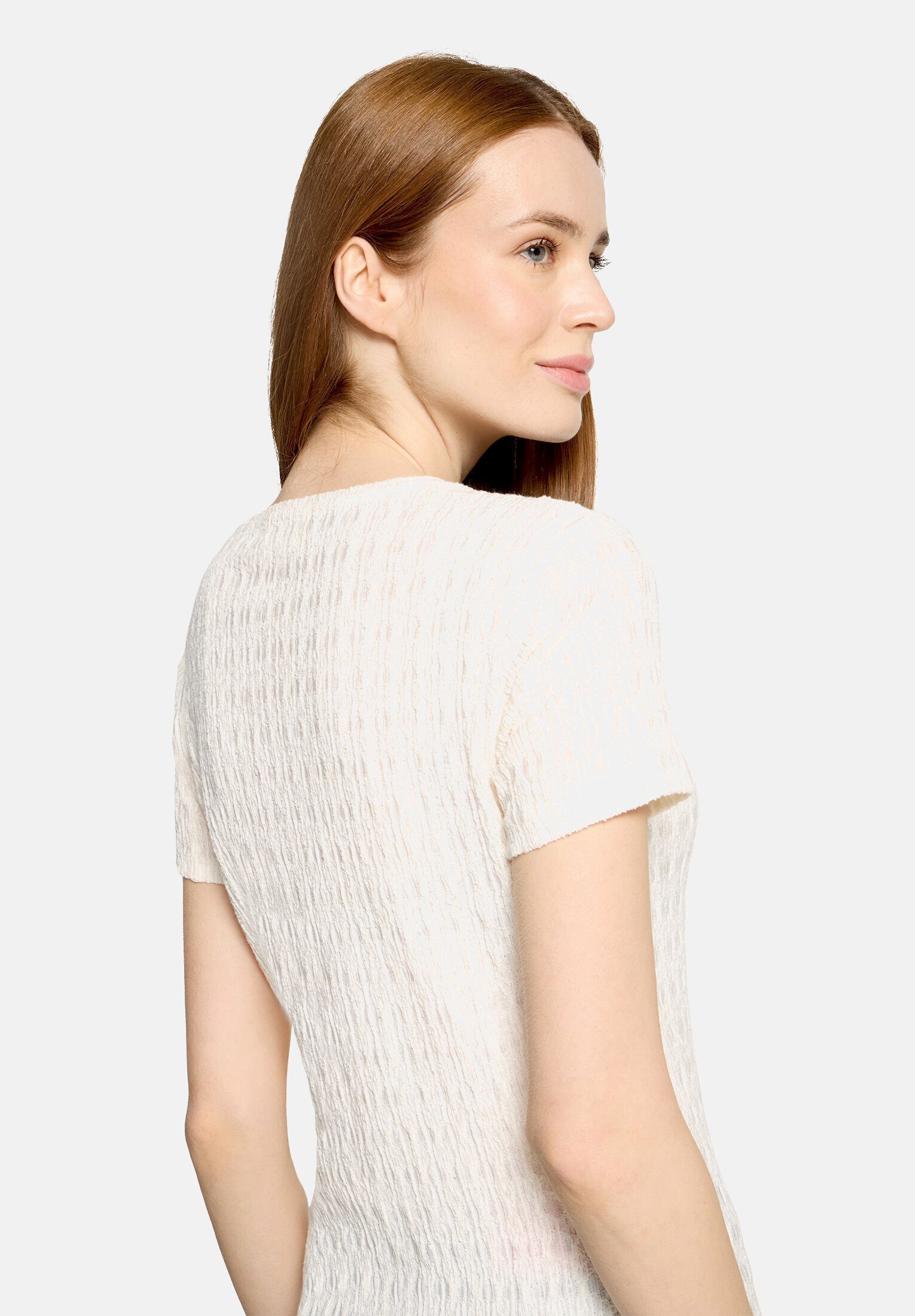 Cartoon Kurzarmshirt Damen mit Struktur (1-tlg)