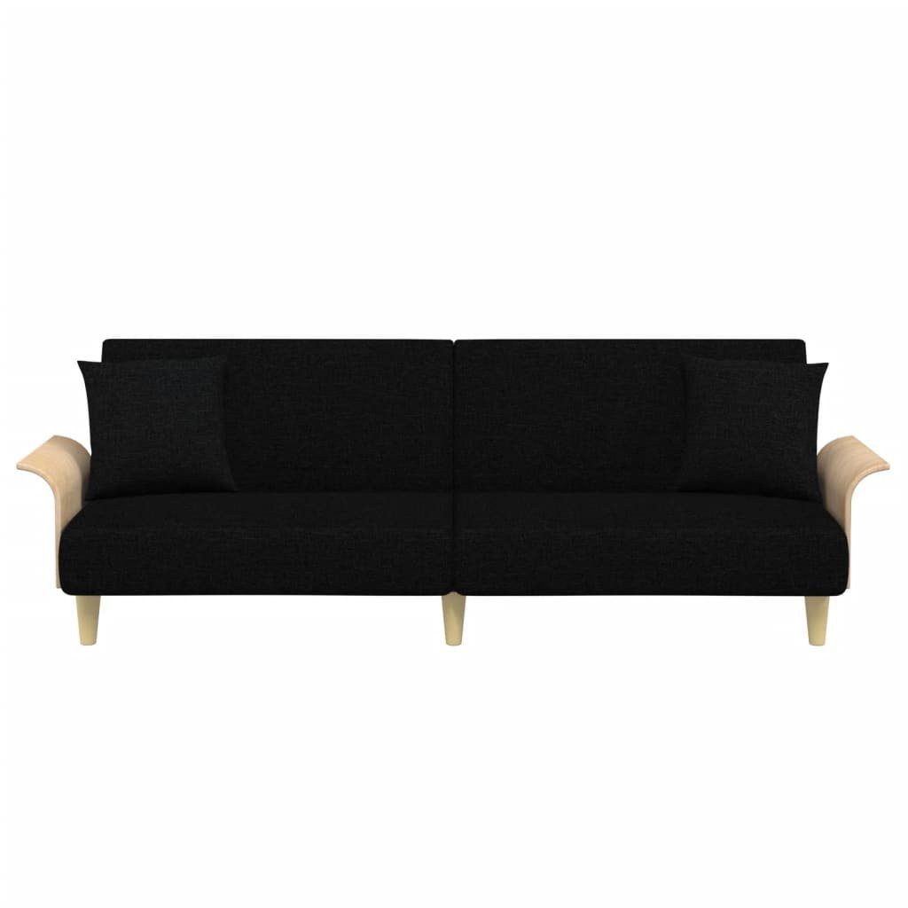 Schwarz mit Schlafsofa Gästebet Schlafcouch Sofa Sofa Couch vidaXL Armlehnen Stoff