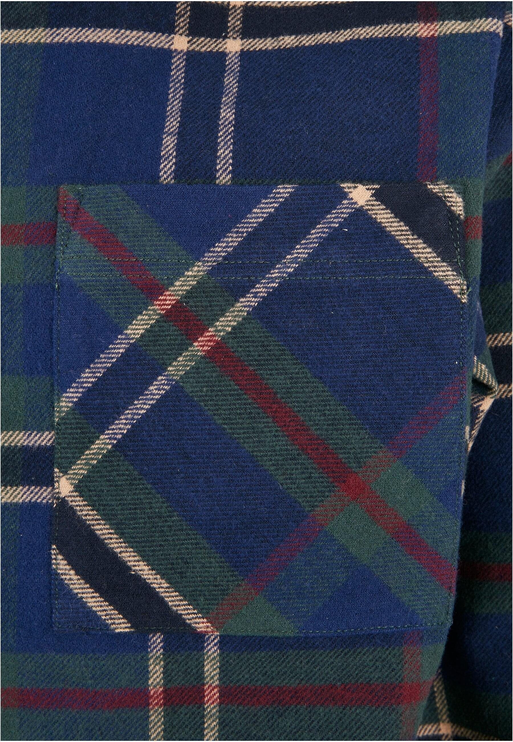 URBAN CLASSICS Langarmhemd Urban Classics Herren Checked Mountain Shirt (1-tlg)