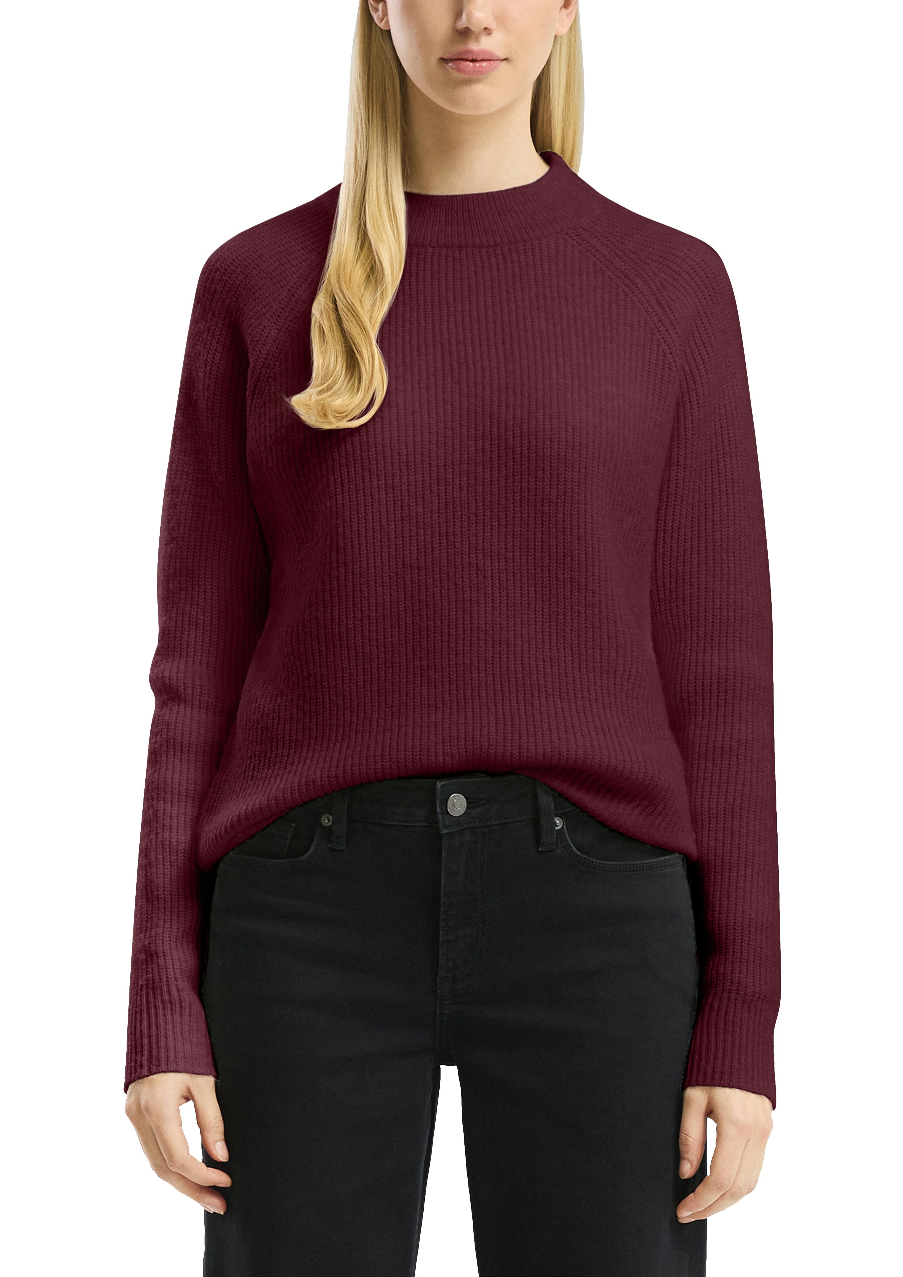 QS Strickpullover mit Stehkragen