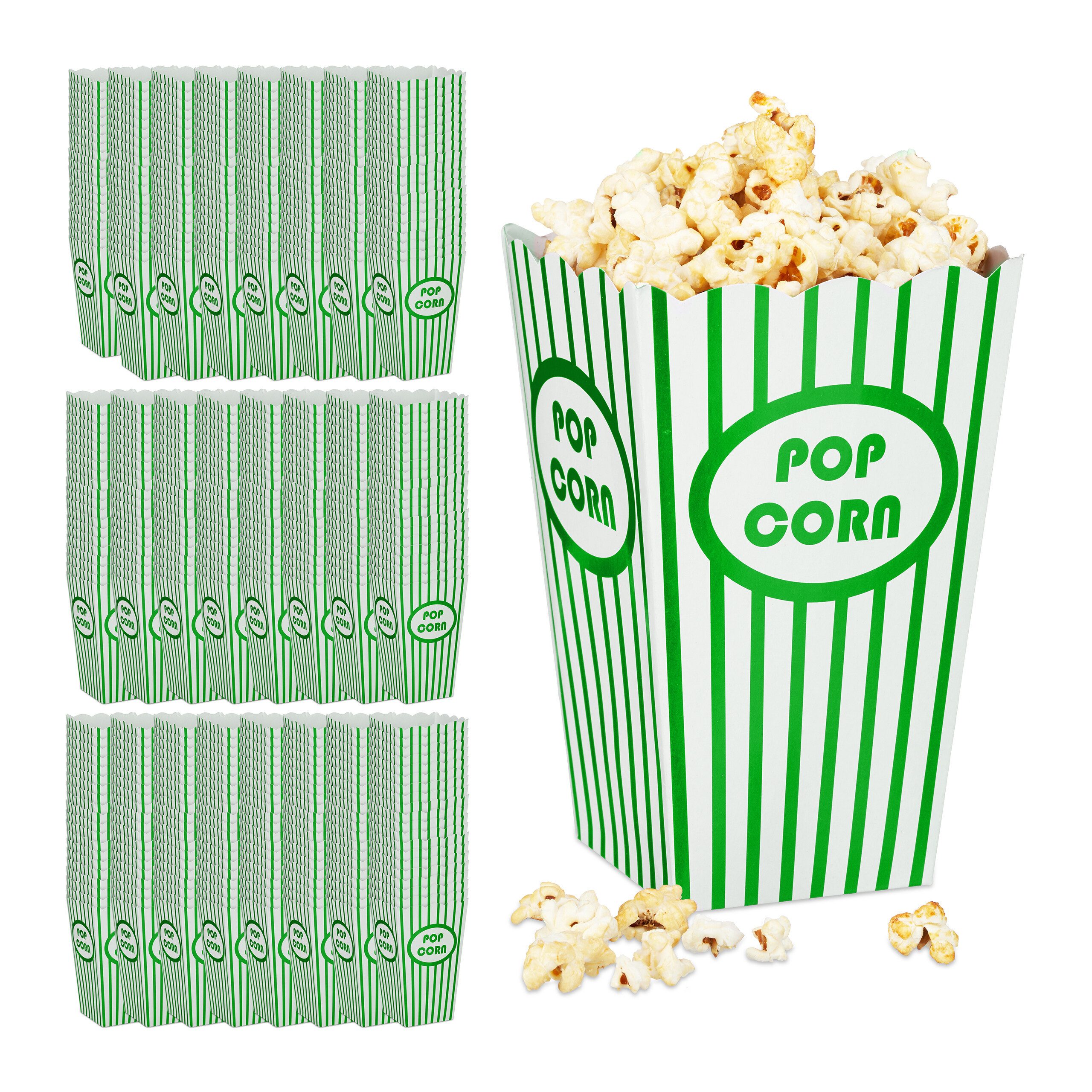 relaxdays Snackschale Popcorntüten 576er Set, Pappe