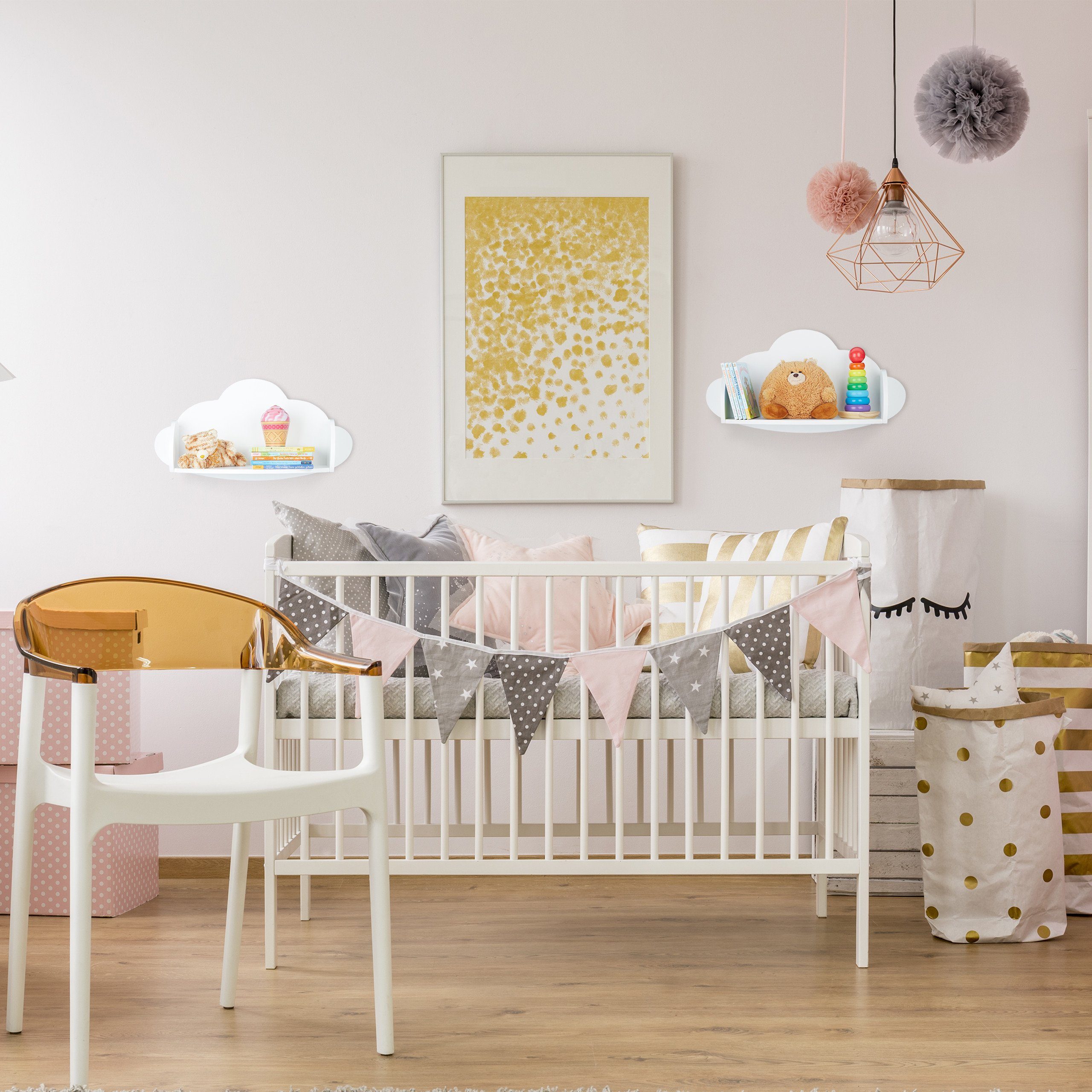 relaxdays Kinderregal Wandregal Wolke Kinderzimmer günstig online kaufen