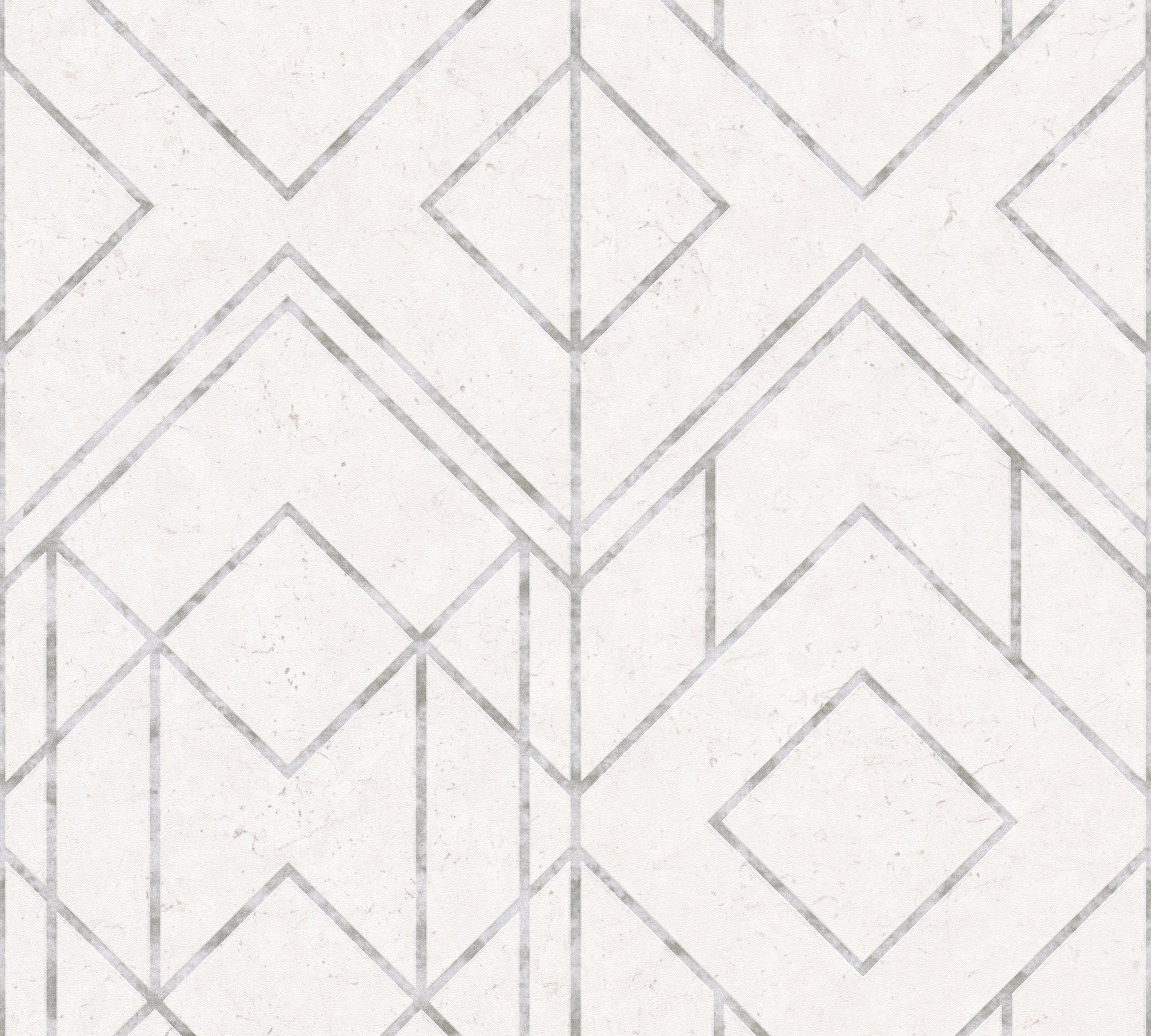 weiß/grau Stories, geometrisch, Ava York, Geometrisch Orientalische New grafisch, Metropolitan Vliestapete Tapete living walls