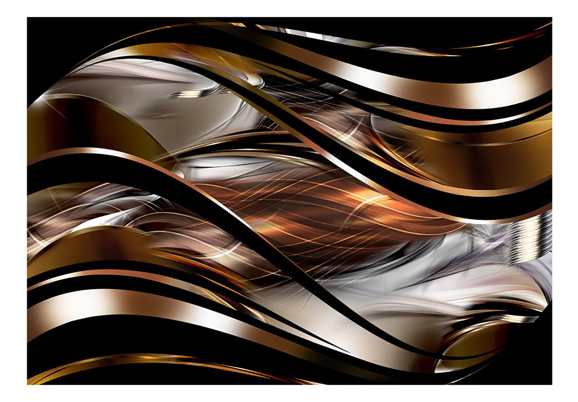 KUNSTLOFT Vliestapete Copper Tides 3x2.1 m, halb-matt, lichtbeständige Design Tapete