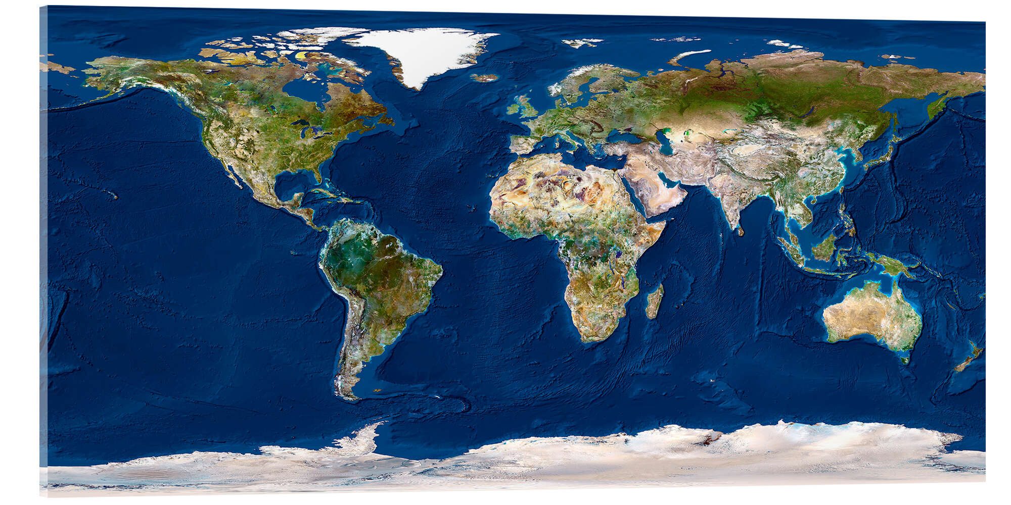 Posterlounge Poster Planetobserver, Topographische Weltkarte, Wohnzimmer günstig online kaufen