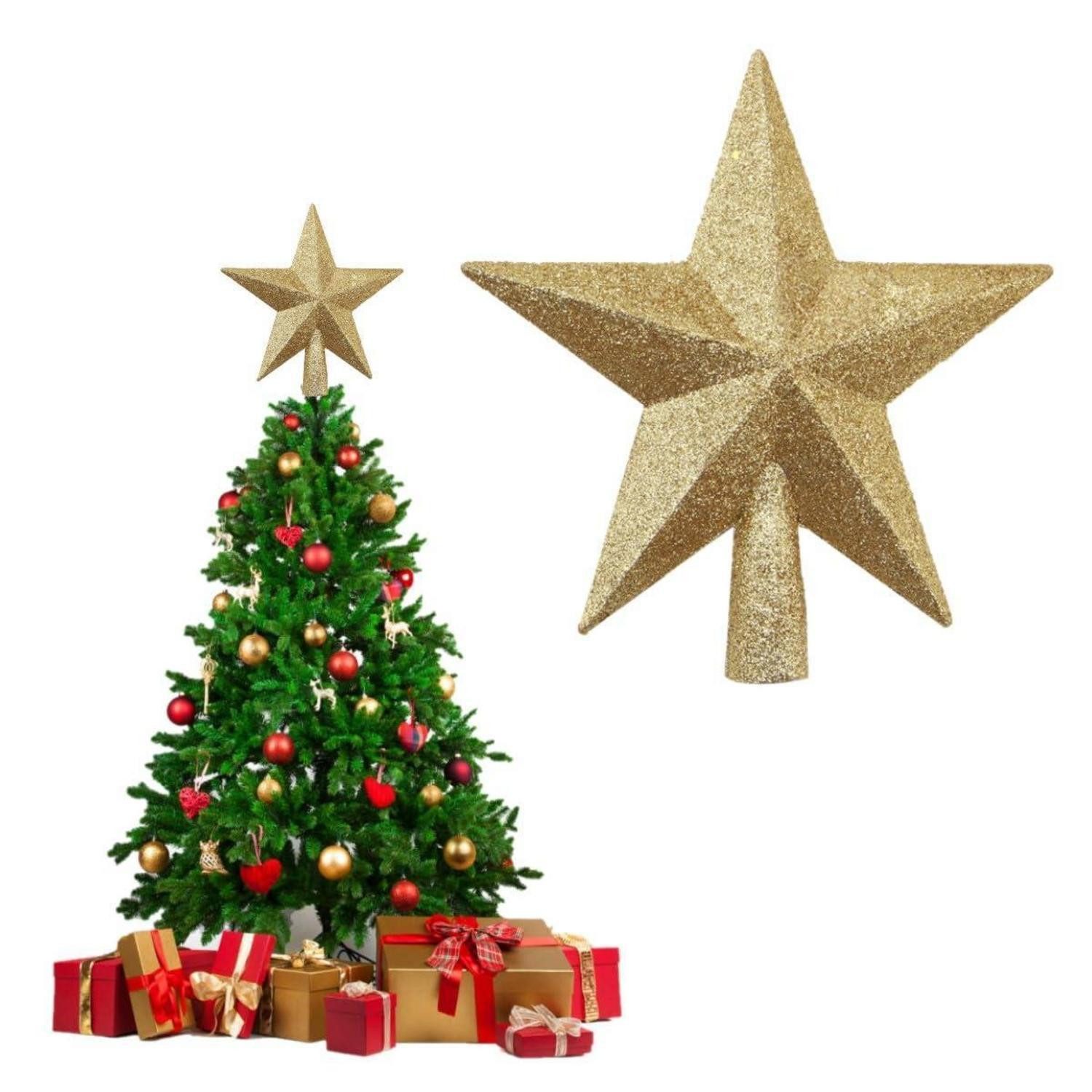 LuxusKollektion Christbaumspitze Christbaumspitze Stern Gold 20cm