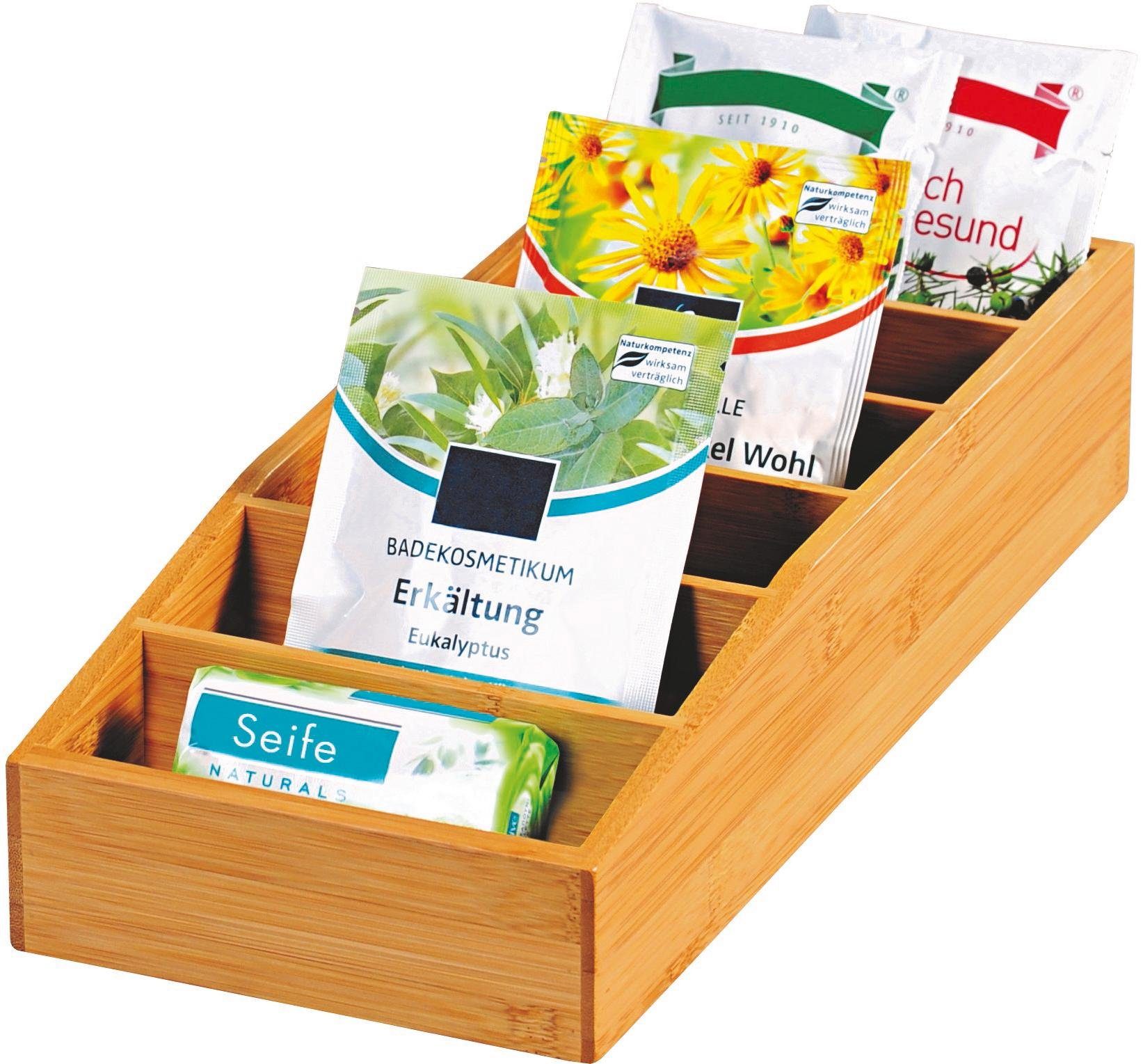 KESPER® Aufbewahrungssystem Aufbewahrungsbox, Bambus, (1-tlg), mit 6 Fächern