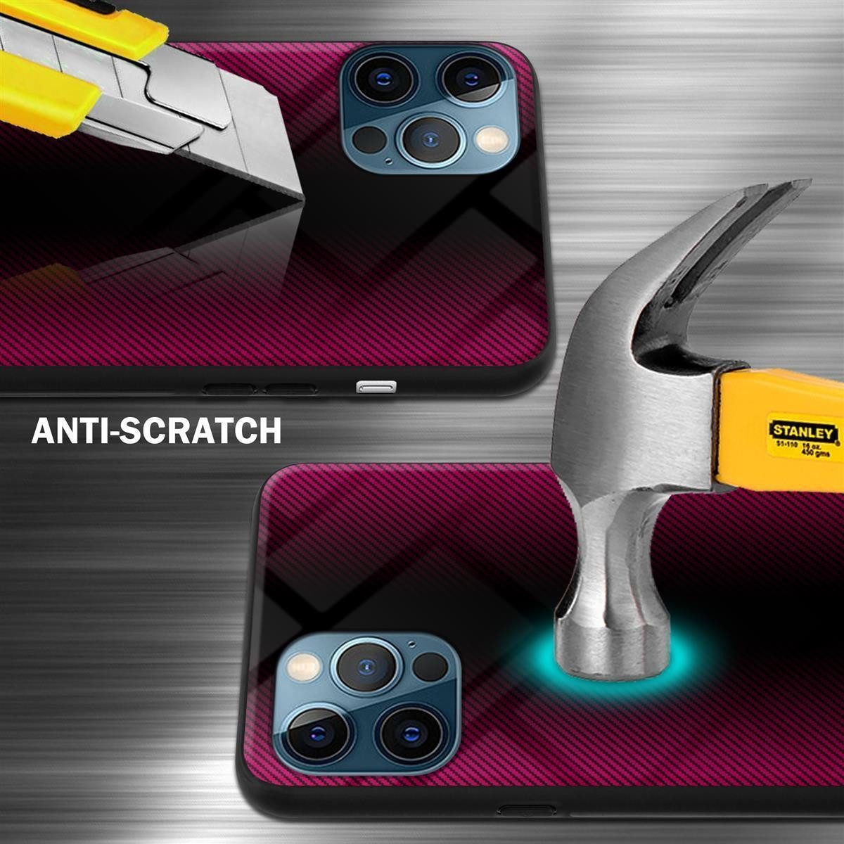 Cadorabo Handyhülle für iPhone 12 PRO MAX Hülle Apple iPhone 12 PRO MAX, Robustes Hard Case - Handy Schutzhülle - Hülle - Back Cover Bumper