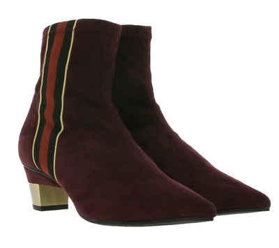 PEDRO MIRALLES PEDRO MIRALLES Stiefelette schicker Damen Stiefel mit Galonstreifen Herbst-Stiefel Bordeaux Stiefelette