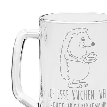 Mr. & Mrs. Panda Bierkrug Igel Kuchenstück - Transparent - Geschenk, Einladung Party, lustige S, Premium Glas