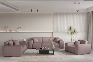 Fun Möbel 3-Sitzer Sofa Designersofa CELES PREMIUM in Stoff Scala, Auch als Set erhältlich, Inkl. 2 Zierkissen, Rundumbezug