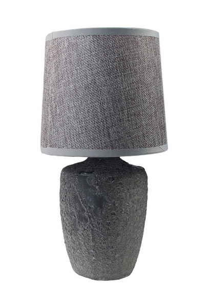 Arnusa Tischleuchte kleine Nachttischlampe Beton Optik 15x30 cm, Ein-/Ausschalter, ohne Leuchtmittel