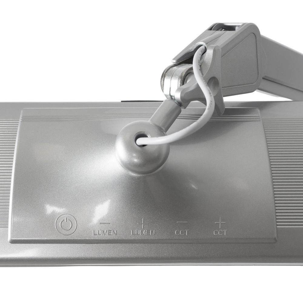 Semplix LED Arbeitslicht - Tischlampe silber (684 LED / dimmbar / Tischklemme), LED fest integriert – Bild 4 von 5