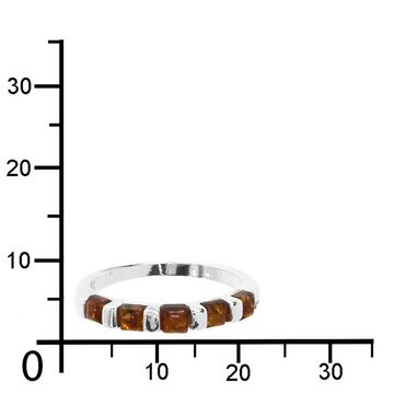 OSTSEE-SCHMUCK Silberring - Suzette - Silber 925/000 - Bernstein (1-tlg)