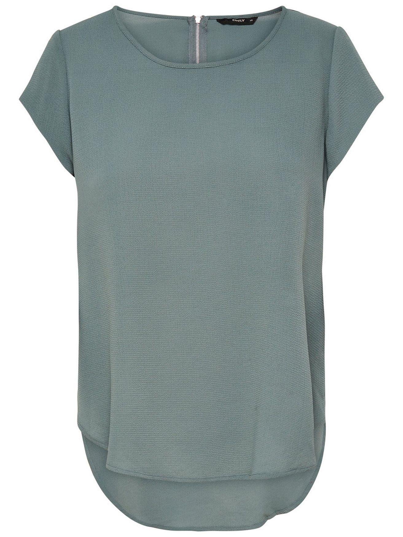 ONLY Blusenshirt Einfarbige Kurzarm Oberteil ONLVIC günstig online kaufen