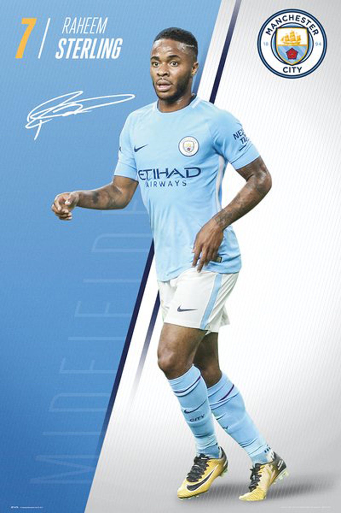 Poster Fußball - Poster - Manchester City - Sterling 17/18