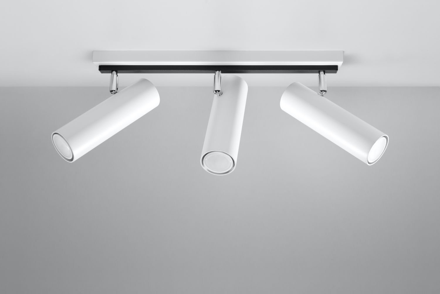 Licht-Erlebnisse Deckenstrahler DUCCIA, ohne Flur vielseitig Metall Leuchtmittel, L:45cm Deckenlampe Küche Weiß Wohnzimmer