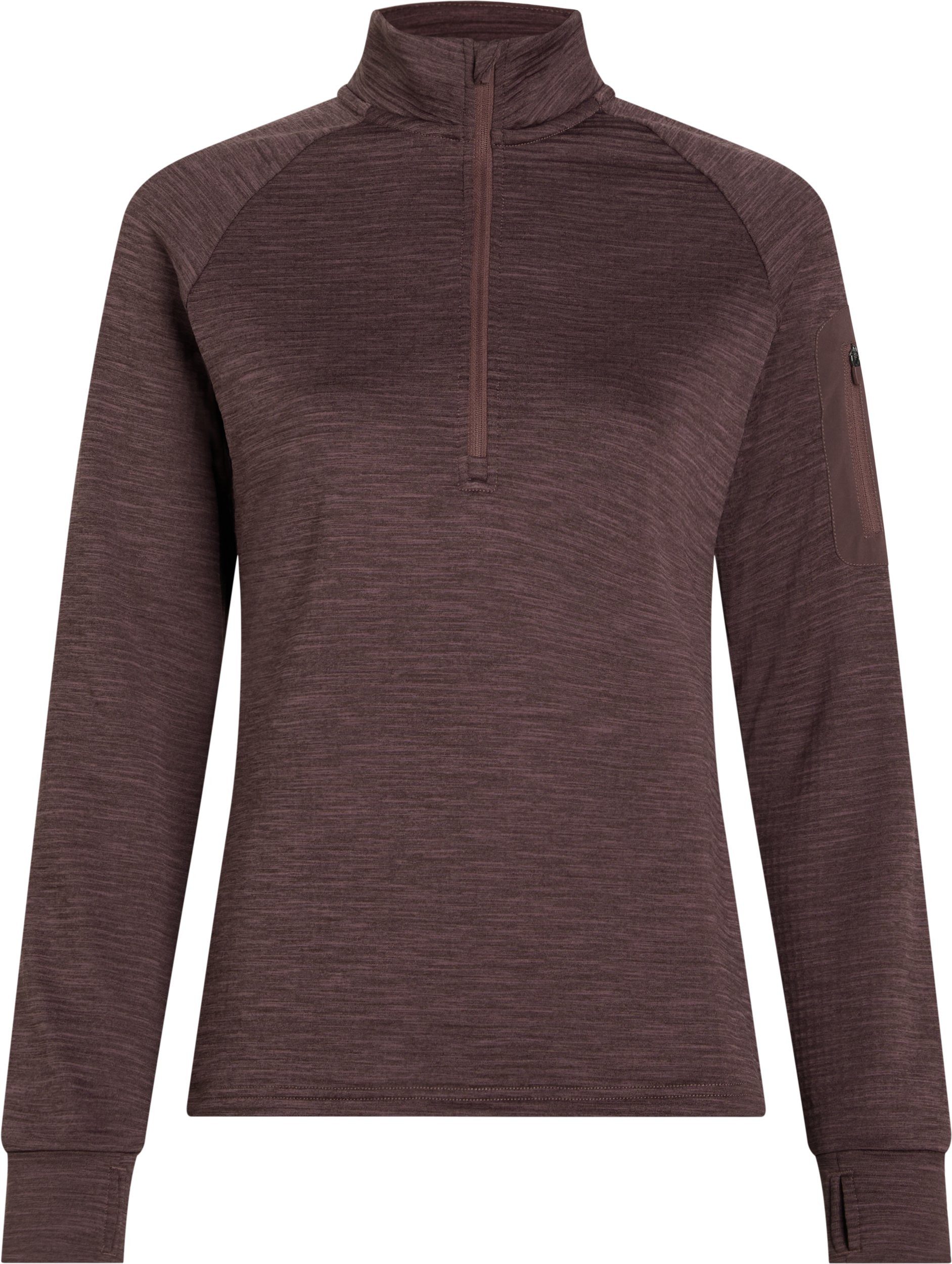 Energetics Laufshirt Da.-Langarmshirt Wilona W MELANGE/RED WINE/RED