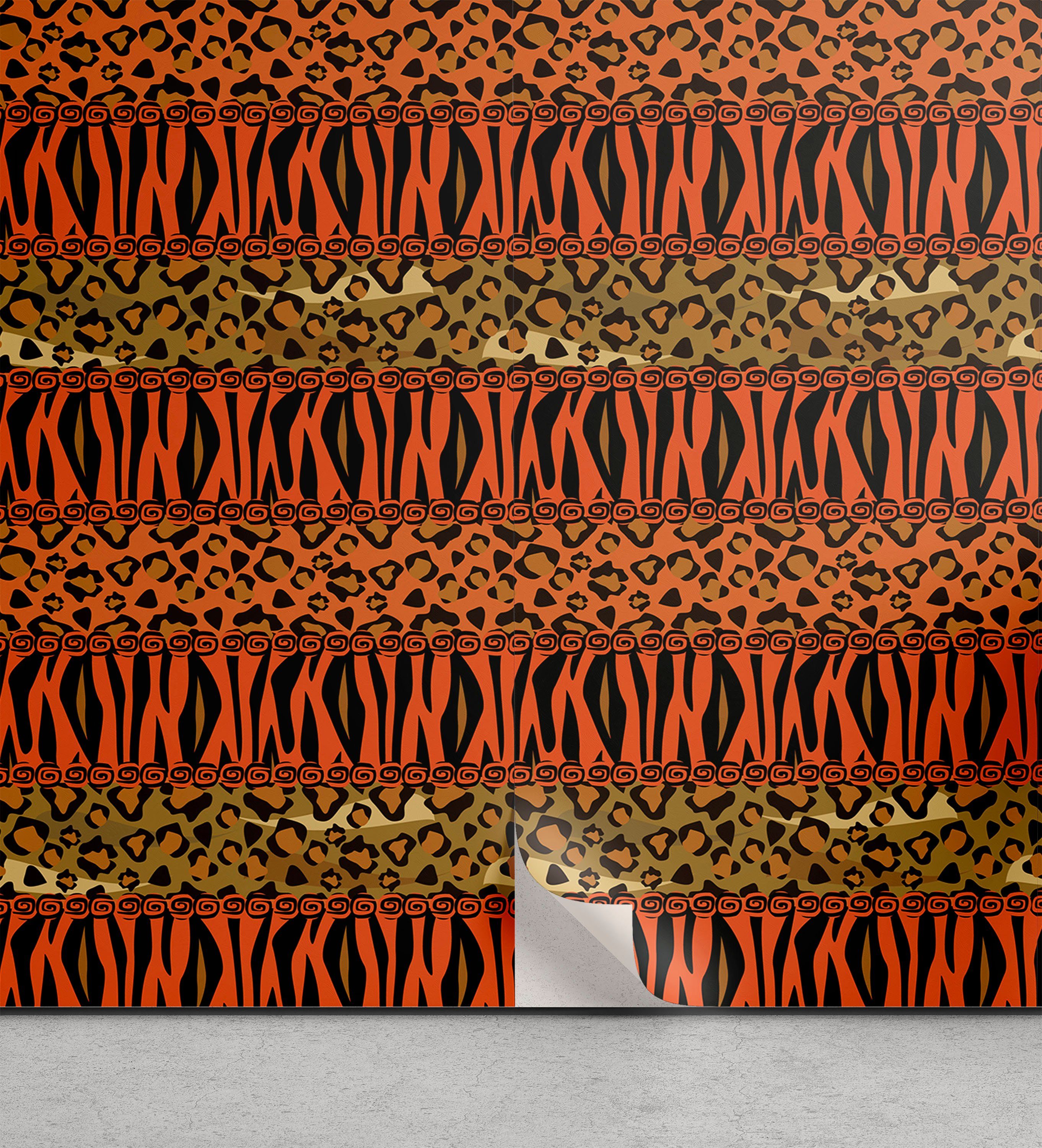 Abakuhaus Vinyltapete selbstklebendes Wohnzimmer Küchenakzent, afrikanisch Leopard Cheetah Haut