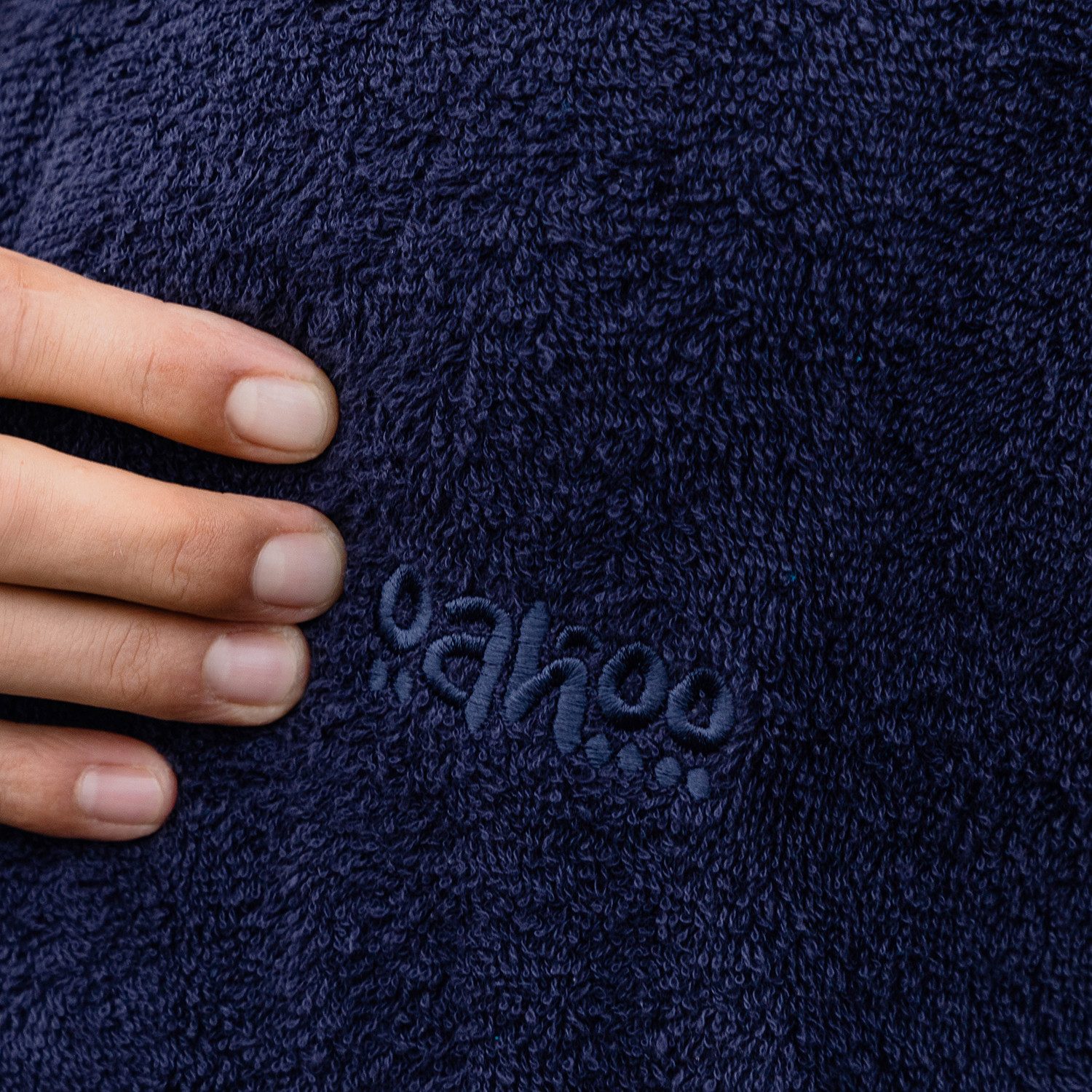 OAHOO Bademantel Unisex Frottee Bademantel mit Kapuze 100% Baumwolle, Extra-Lang