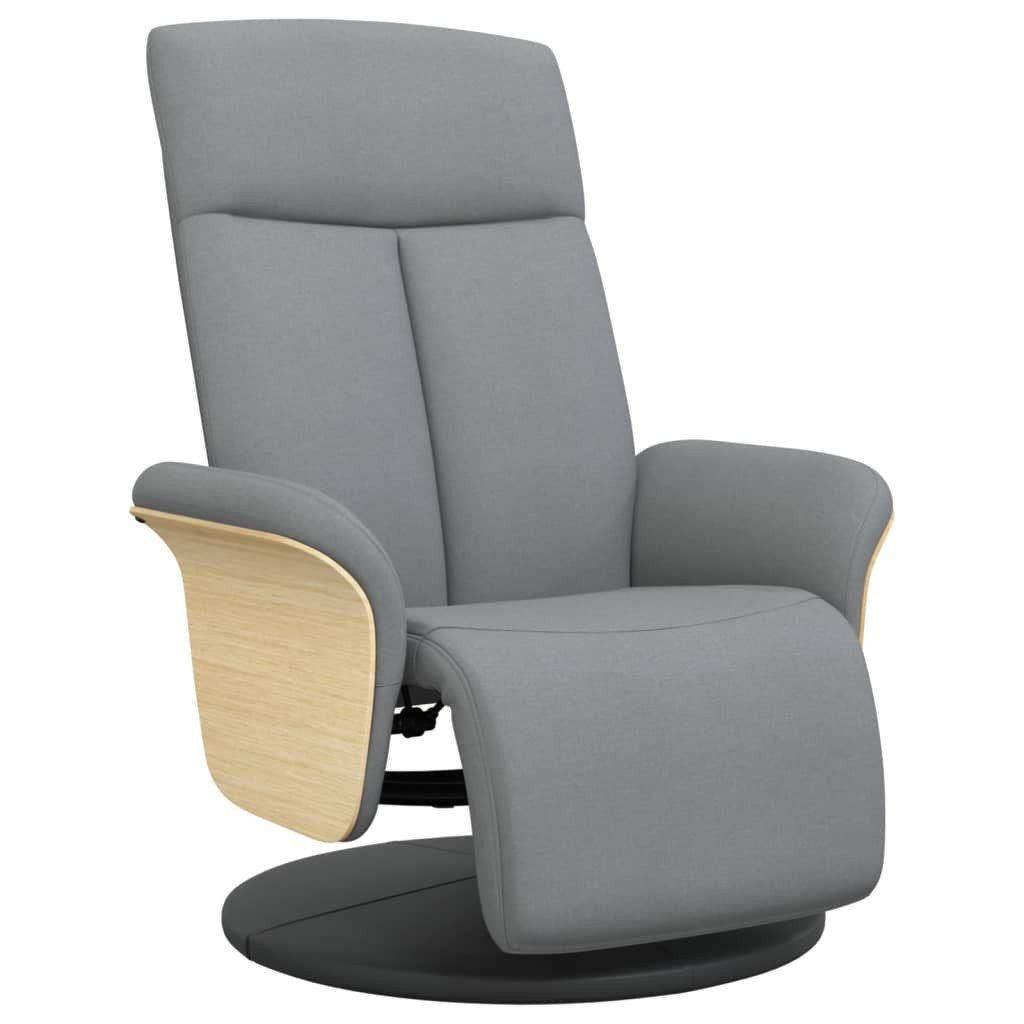 vidaXL Sessel Relaxsessel mit Fußteil Hellgrau günstig online kaufen