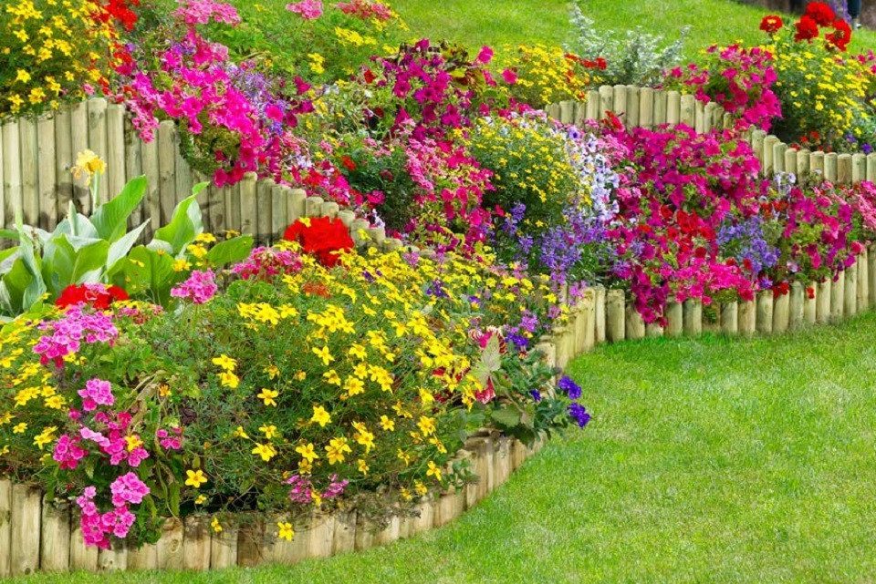 Gartenpirat Beetumrandung Palisaden Ø 6 und 8 cm Beetumrandung Rasenkante Holz-Pfosten KDI Pfahl, Beeteinfassung, Gartengestaltung, Einfriedung