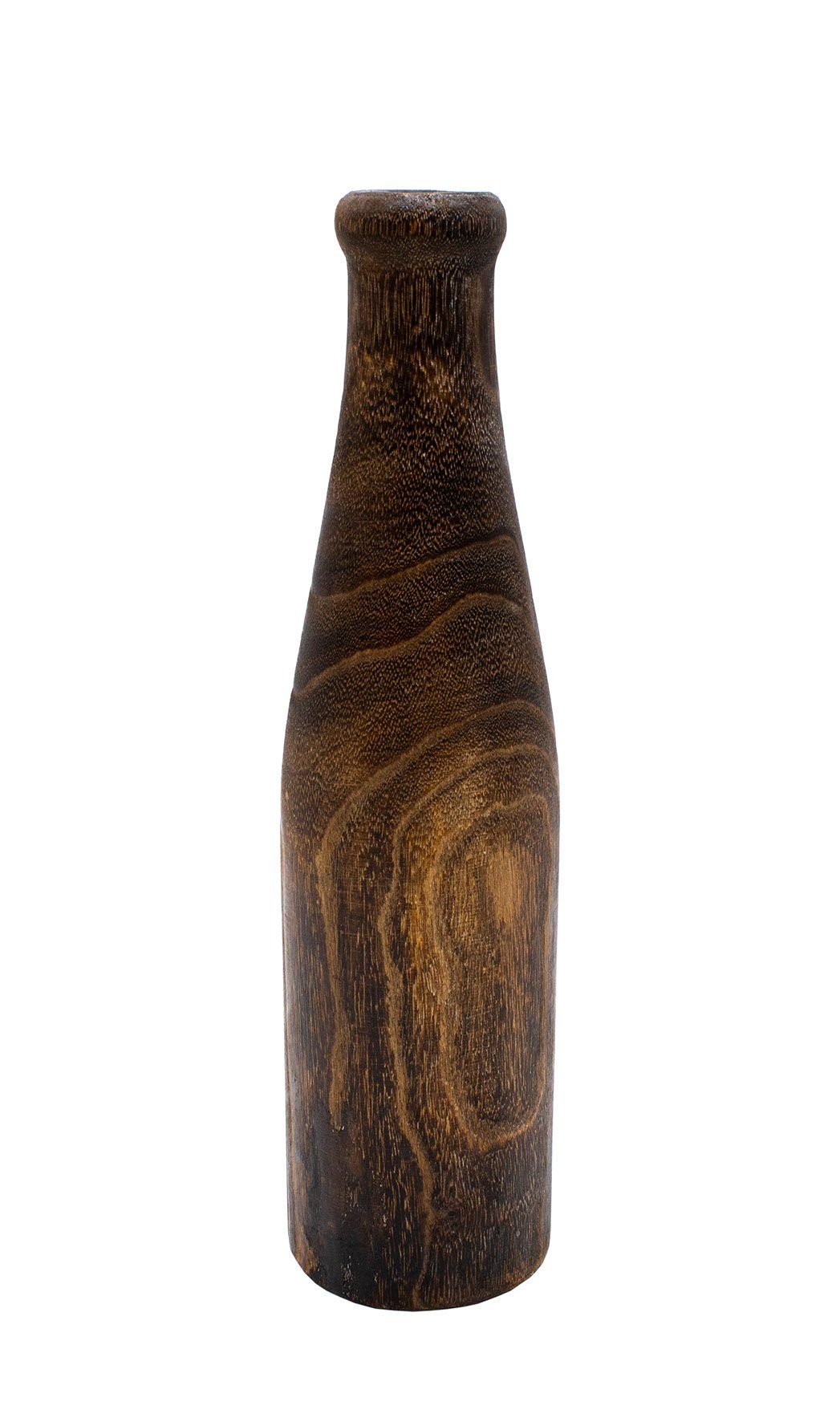 Dekovase Design Holz Blumen Vase braun - 40 cm