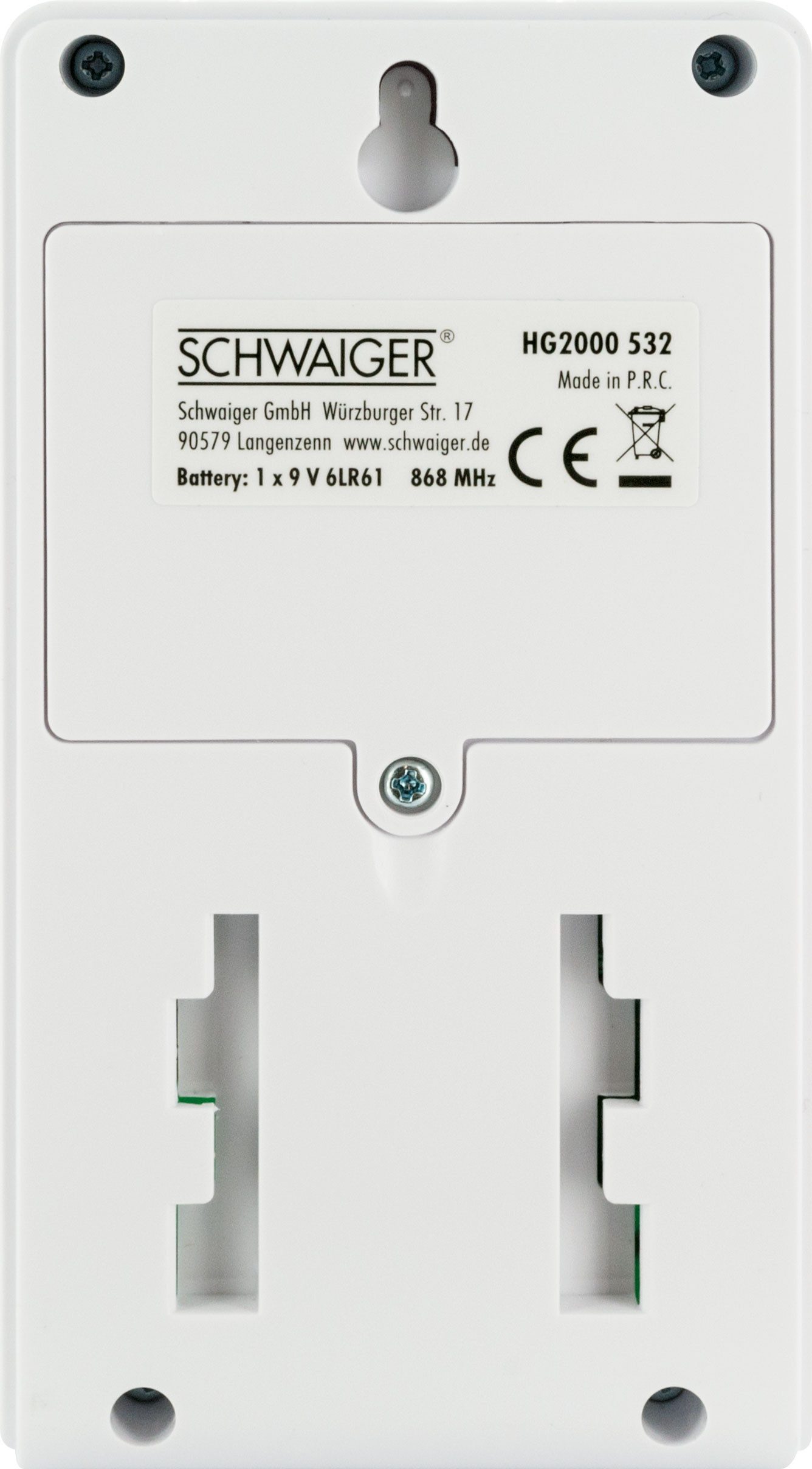 Schwaiger HGA300 532 Smart-Home-Zubehör, Erfassungswinkel 110°
