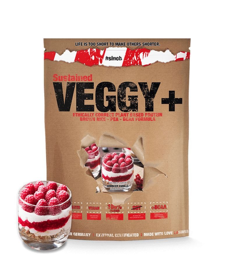 #sinob VEGGY + VEGAN PROTEIN 900G - Vanille Himbeere Pulver, 900 g, Pulver