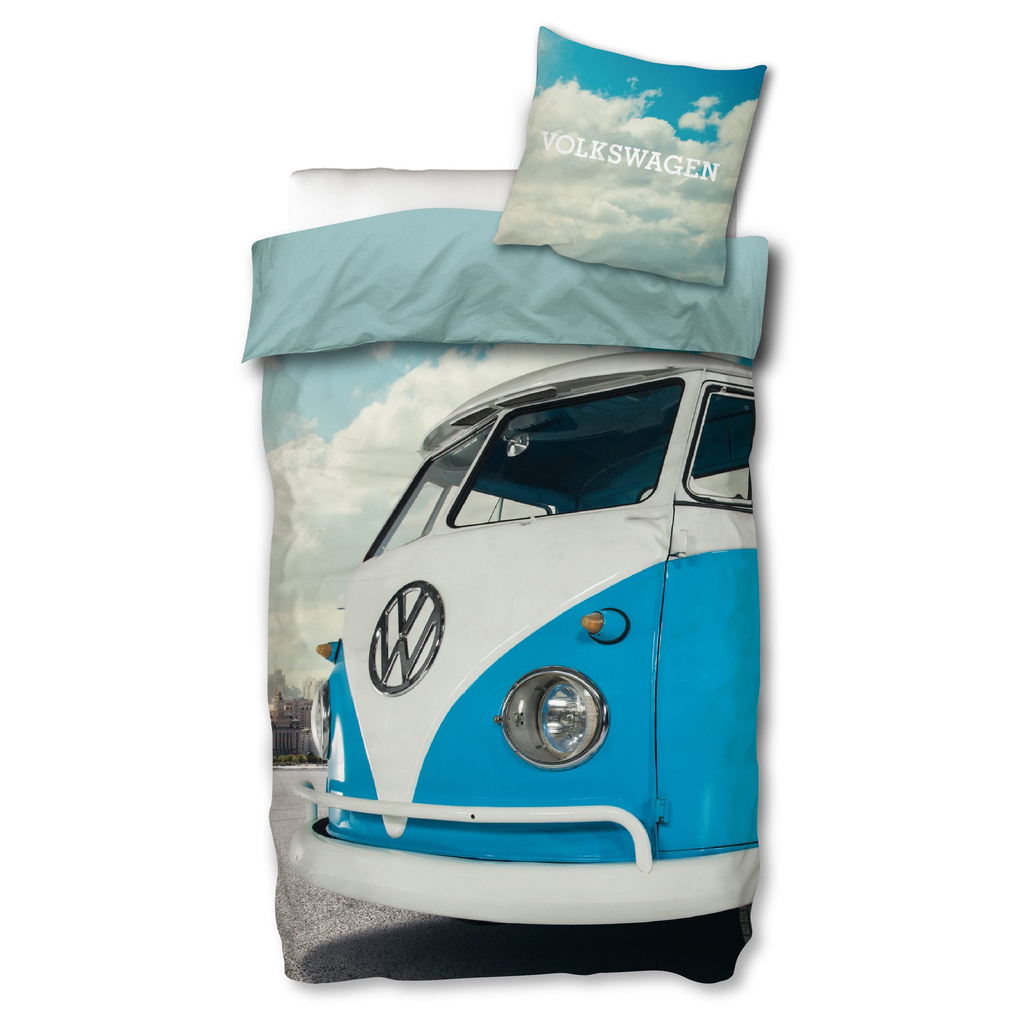 Wendebettwäsche VW Volkswagen Bulli Sky Bettwäsche Linon / Renforcé 059-B Bettbezug