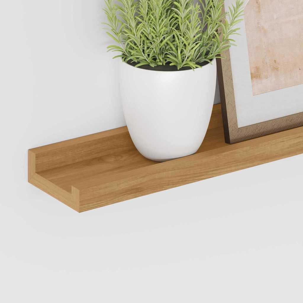 vidaXL Regal Wandregal 2 stk. Braun 100 x 9 x 3 cm Holzwerkstoff, 2-tlg., Wandregal 2 stk. Braun 100 x 9 x 3 cm Holzwerkstoff – Bild 5 von 5