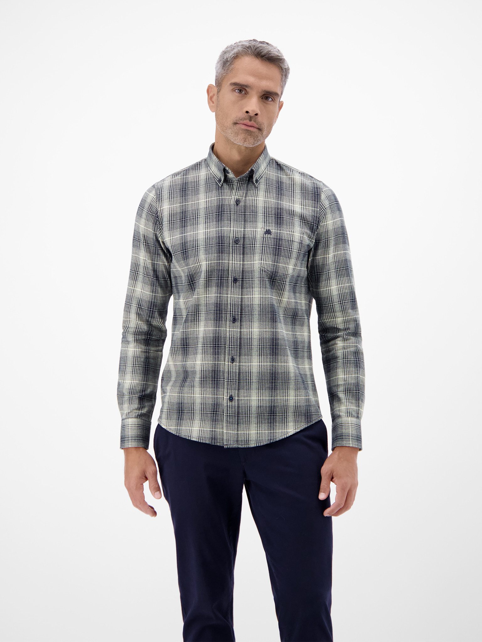 LERROS Karohemd mit Logo Stickerei günstig online kaufen