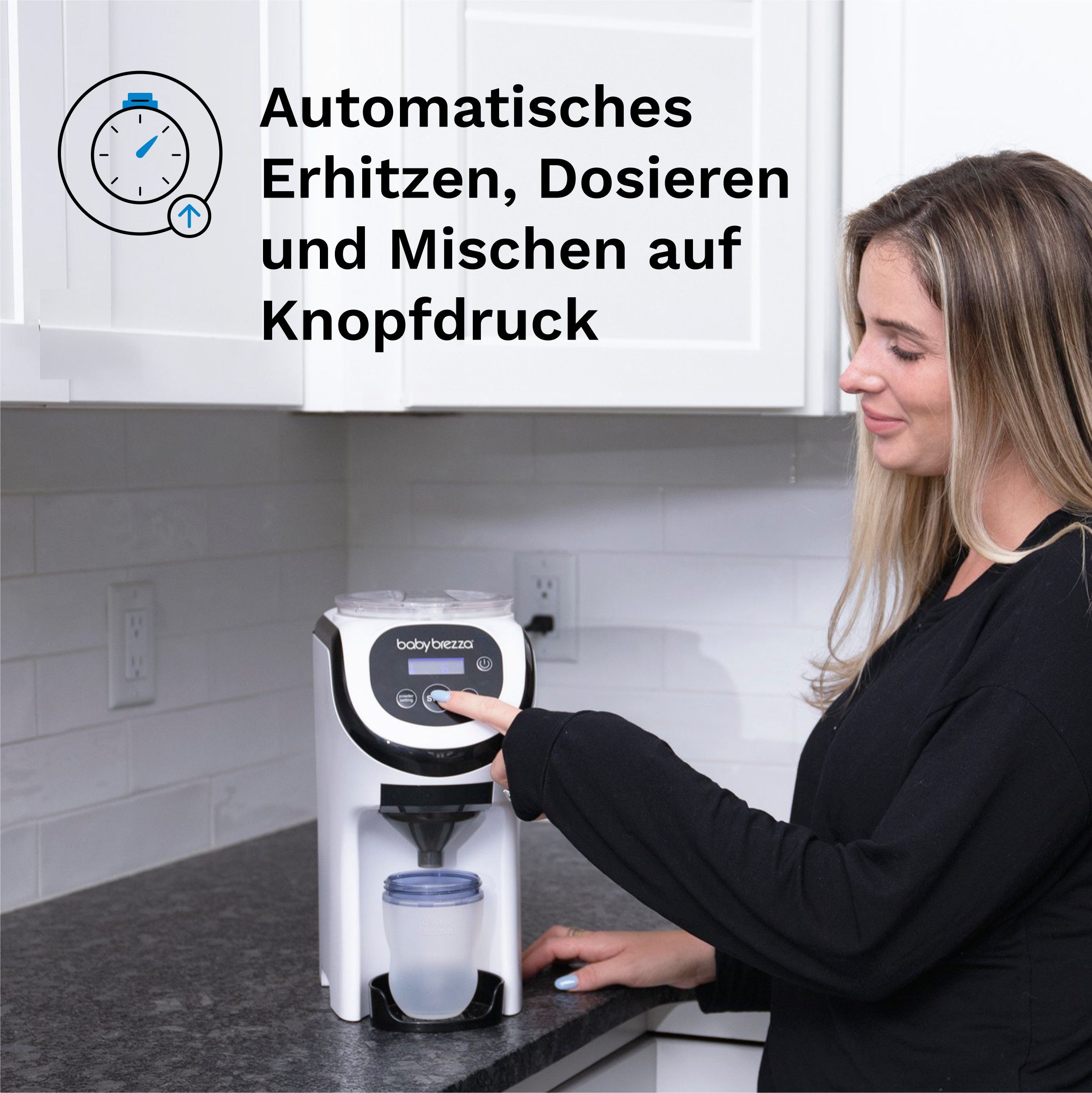 Baby Brezza Babyflaschenwärmer Formula Pro Mini Flaschenzubereiter plus Milchpulvertrichterset
