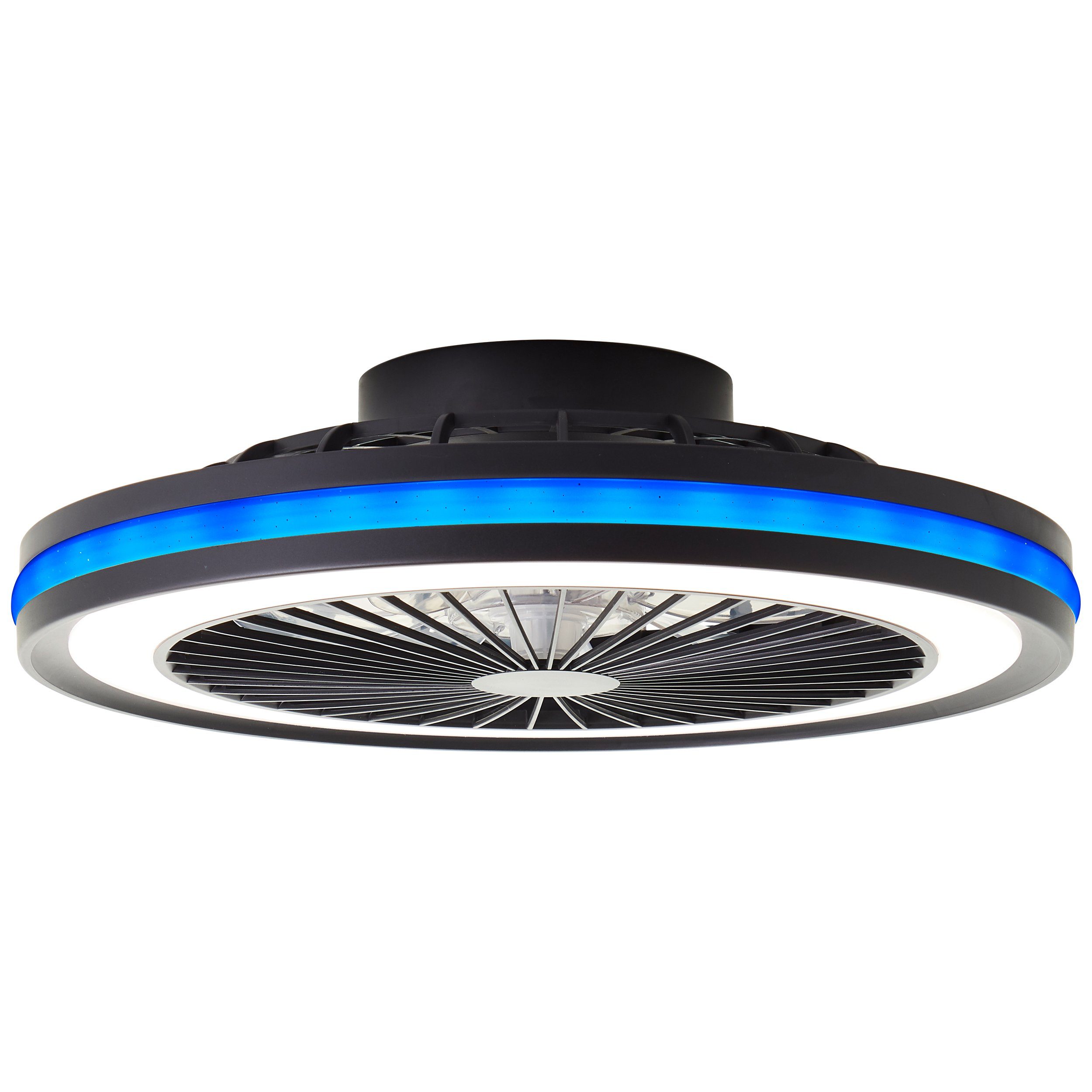 Lightbox LED 46,6 Deckenleuchte, & RGB, cm, RGB fest Deckenlampe, - warmweiß Ø kaltweiß, Fernbedienung, integriert, CCT Ventilator, Ventilatorfunktion, LED