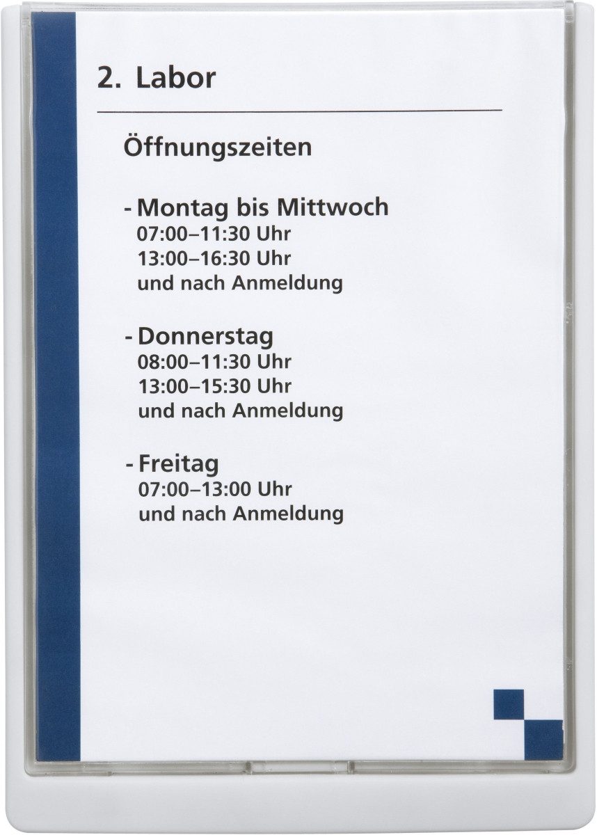 Hinweisschild Türschild Click Sign A4 weiß