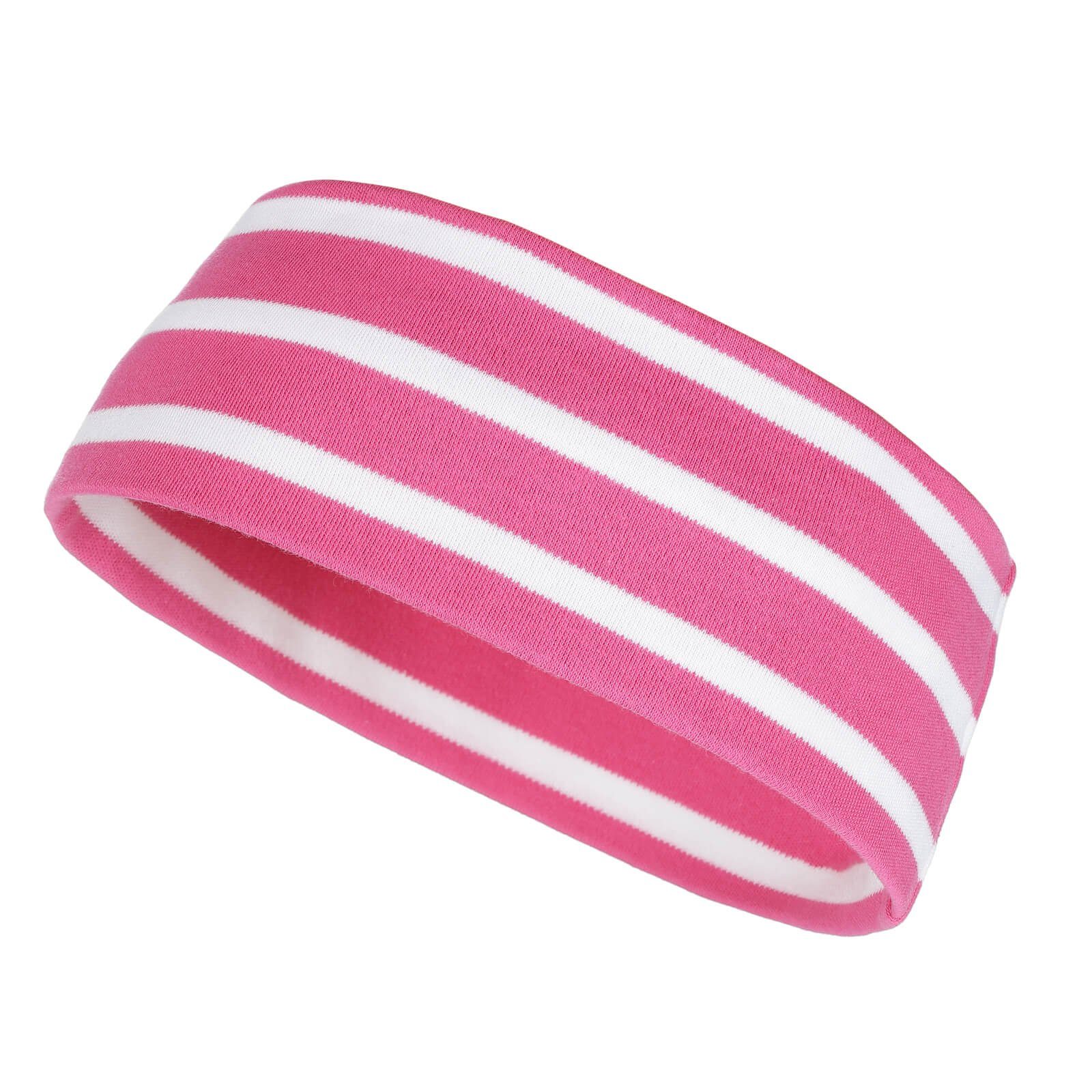 modAS Stirnband Unisex Kopfband Maritim für Kinder und Erwachsene zweilagig Baumwolle (26) pink / weiß | Stirnbänder