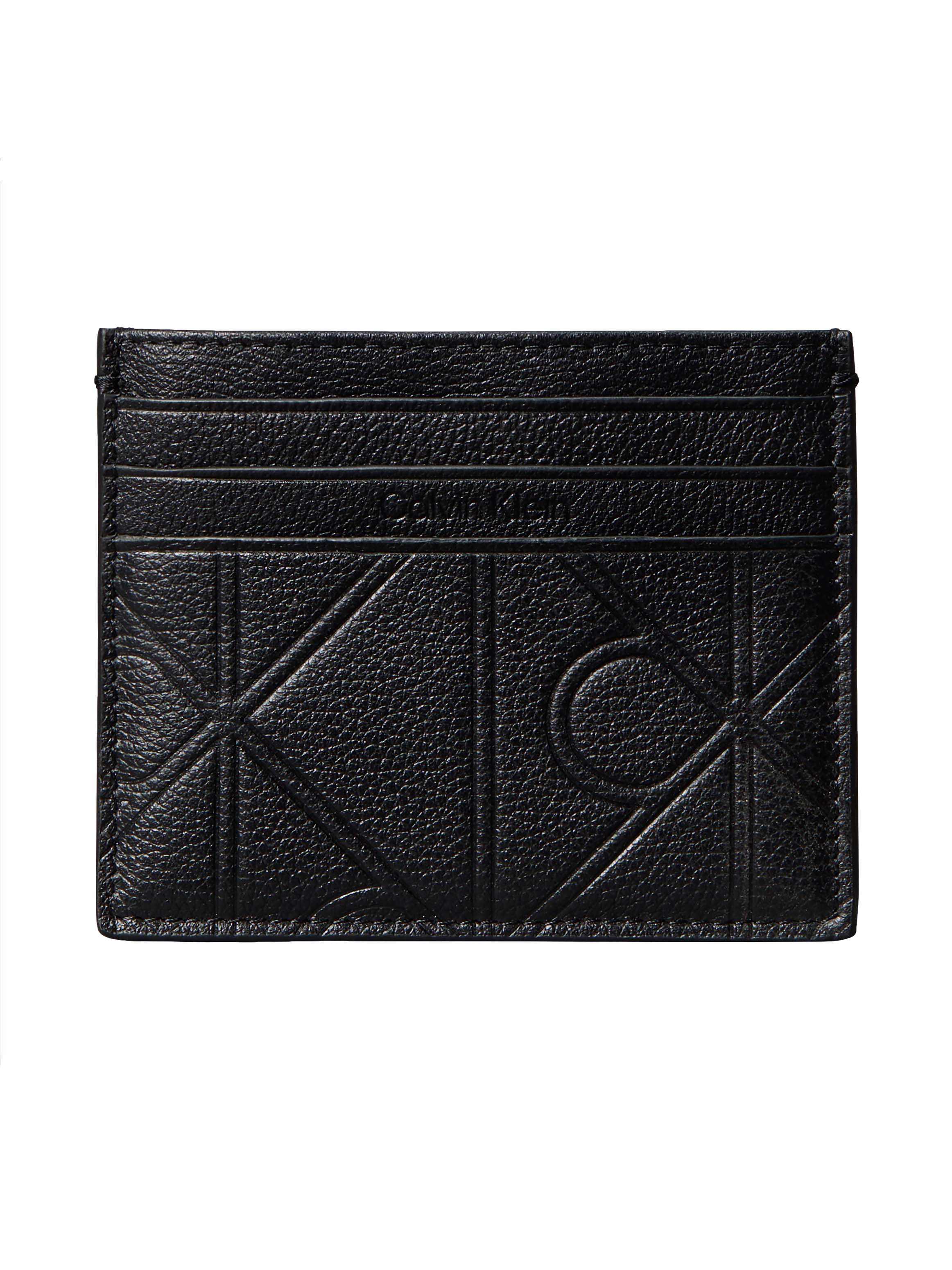 Calvin Klein Kartenetui XL EMBLEM AOP EMBOSS CARDHOLDER, Minigeldbeutel, Portemonnaie, Money Pocket mit CK-Logo