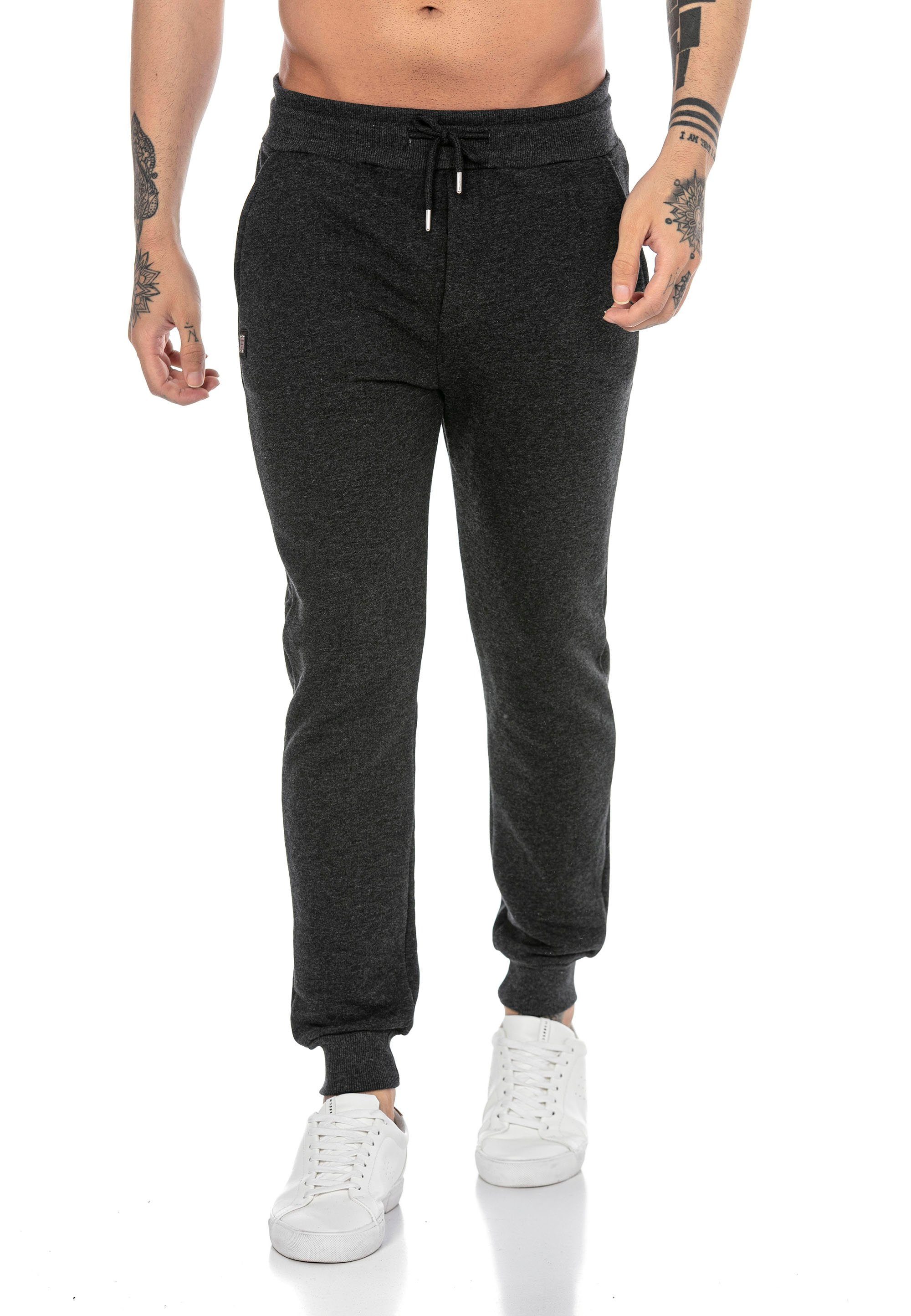 High Bund Jogger Quality RedBridge Brandlogo Anthrazit Jogginghose mit elastischer