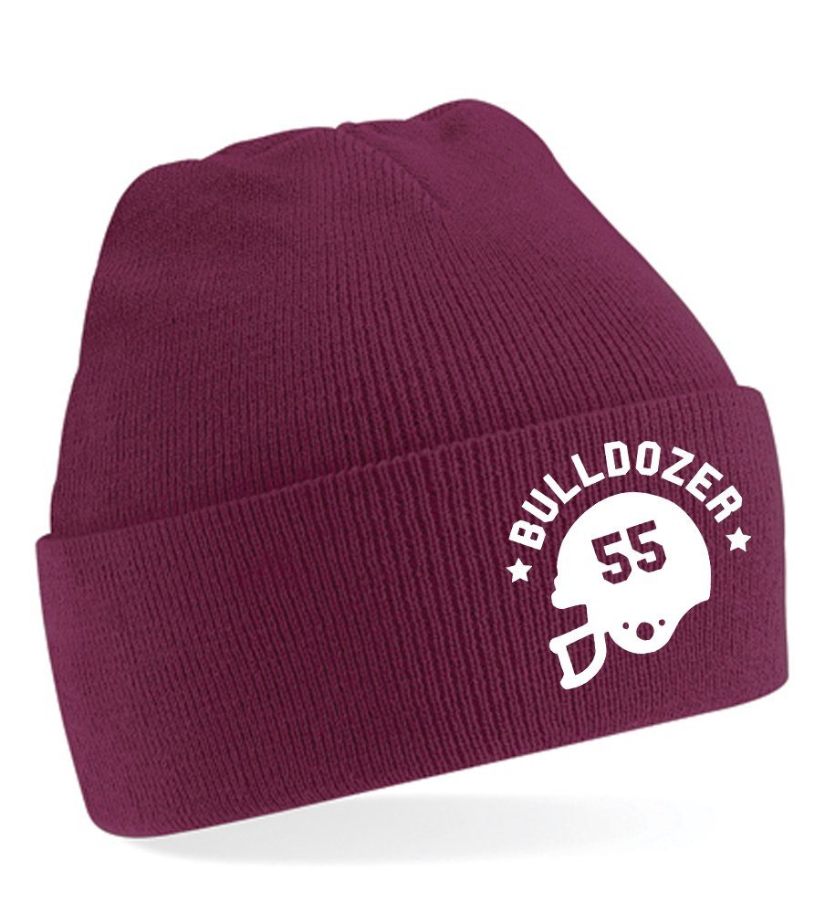 Blondie & Brownie Beanie Unisex Erwachsen Mütze Bulldozer Bud Spencer Burgund