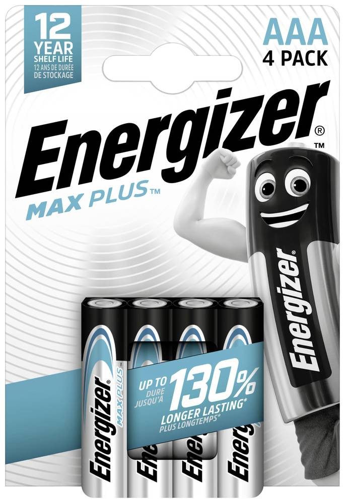 Energizer Energizer Max Plus Micro (AAA)-Batterie Alkali-Mangan 1.5 V 4 St. Batterie